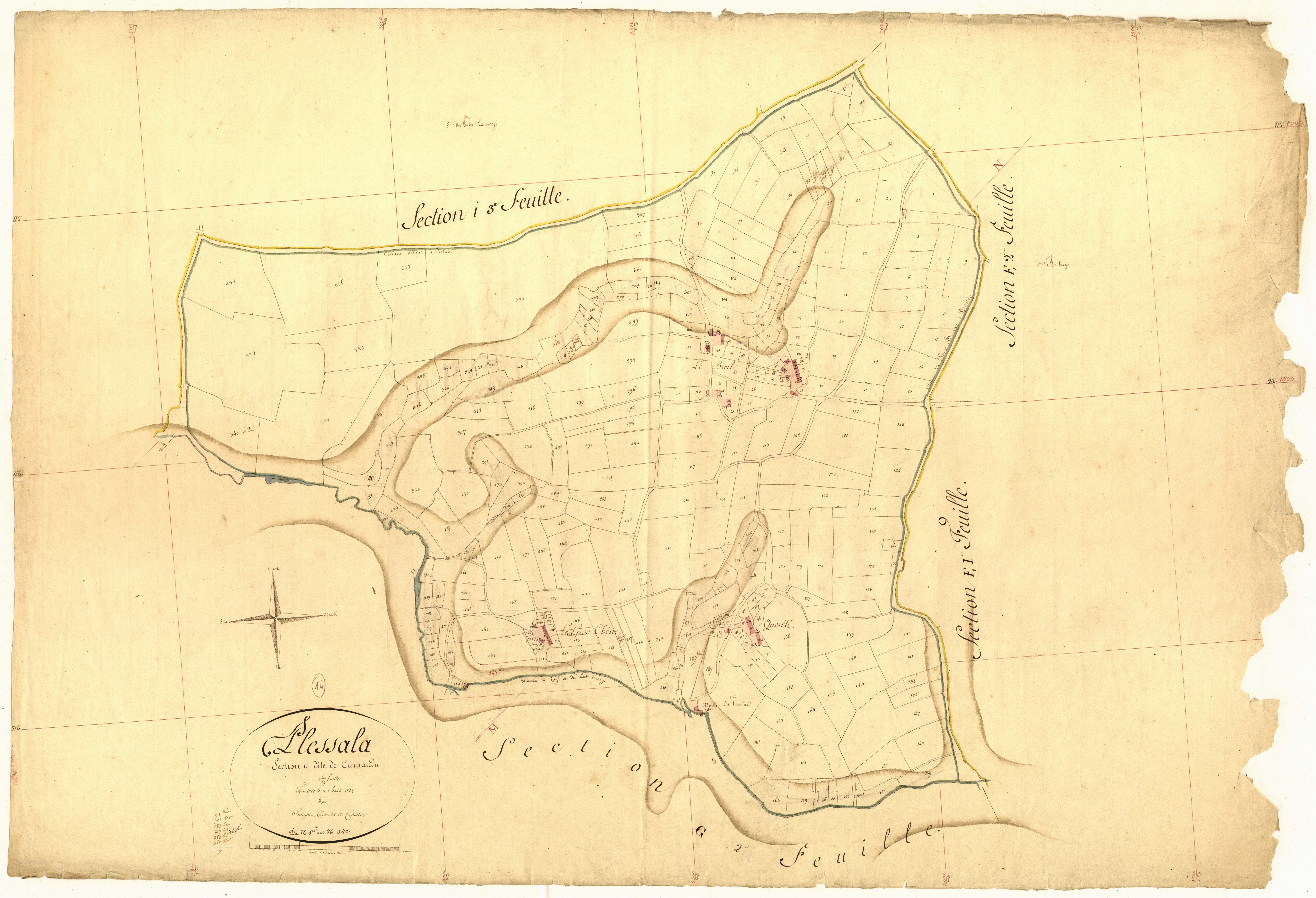 Plessala - Section G, 1re feuille