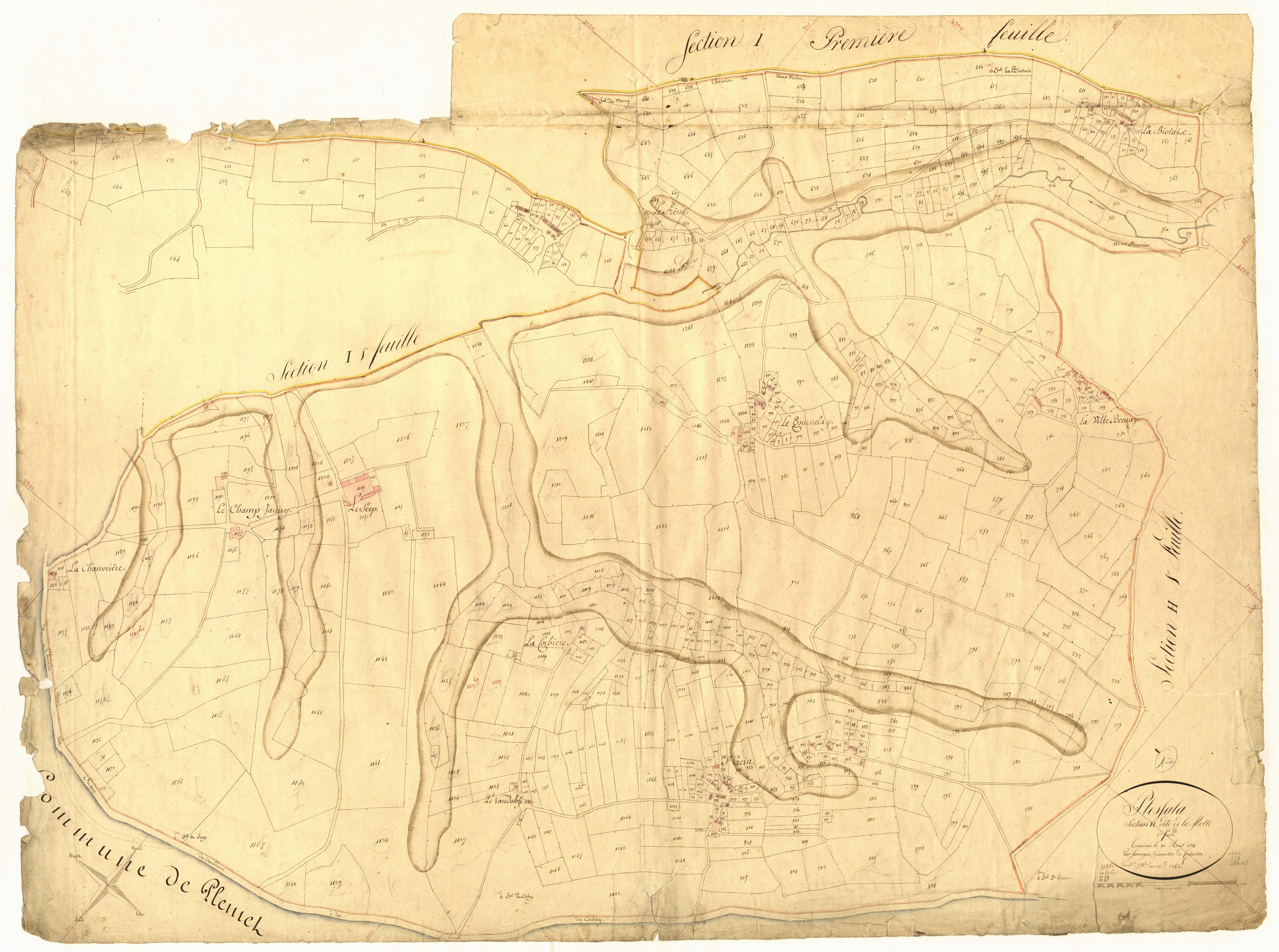 Plessala - Section H, 2e feuille