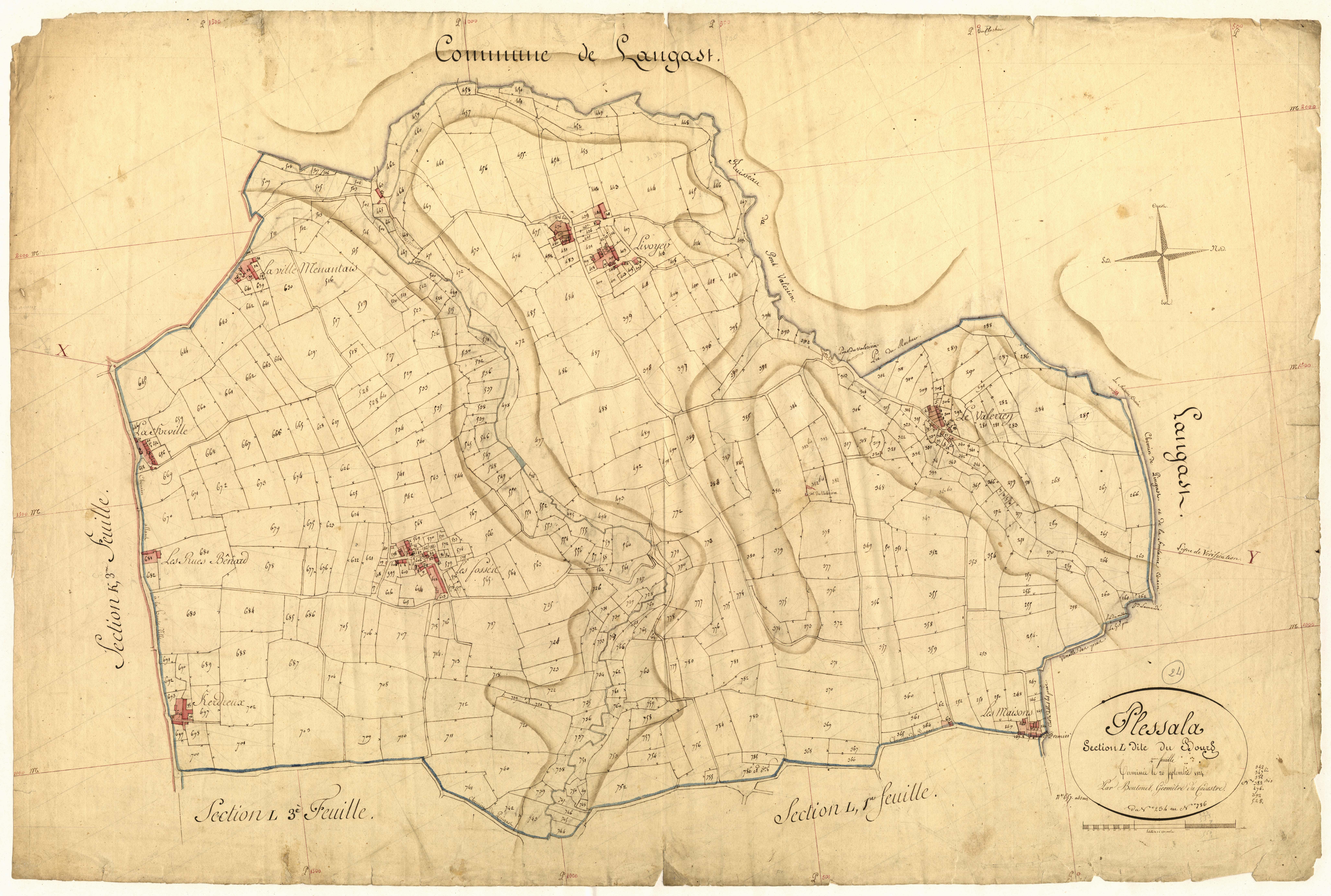 Plessala - Section L, 2e feuille