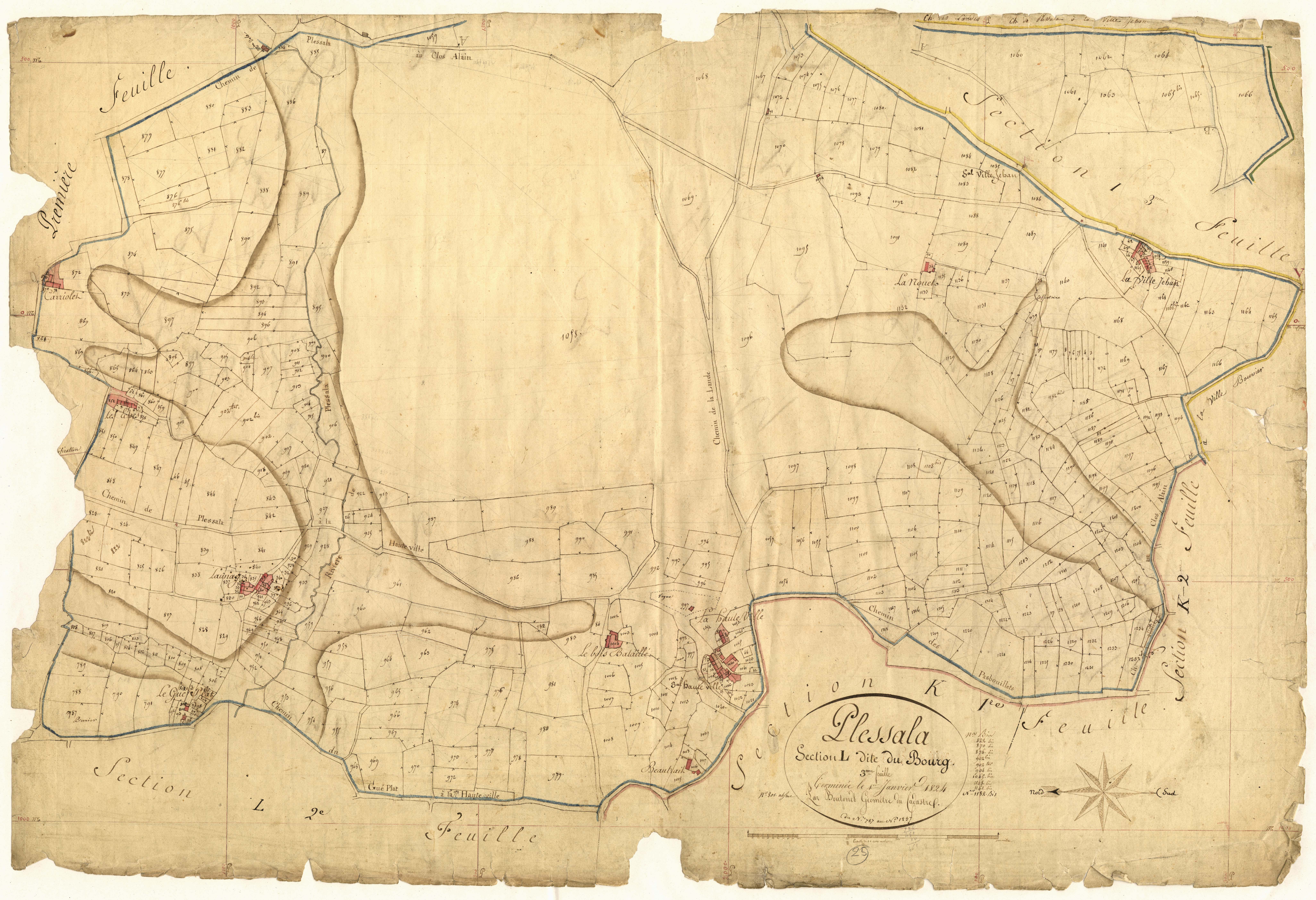 Plessala - Section L, 3e feuille