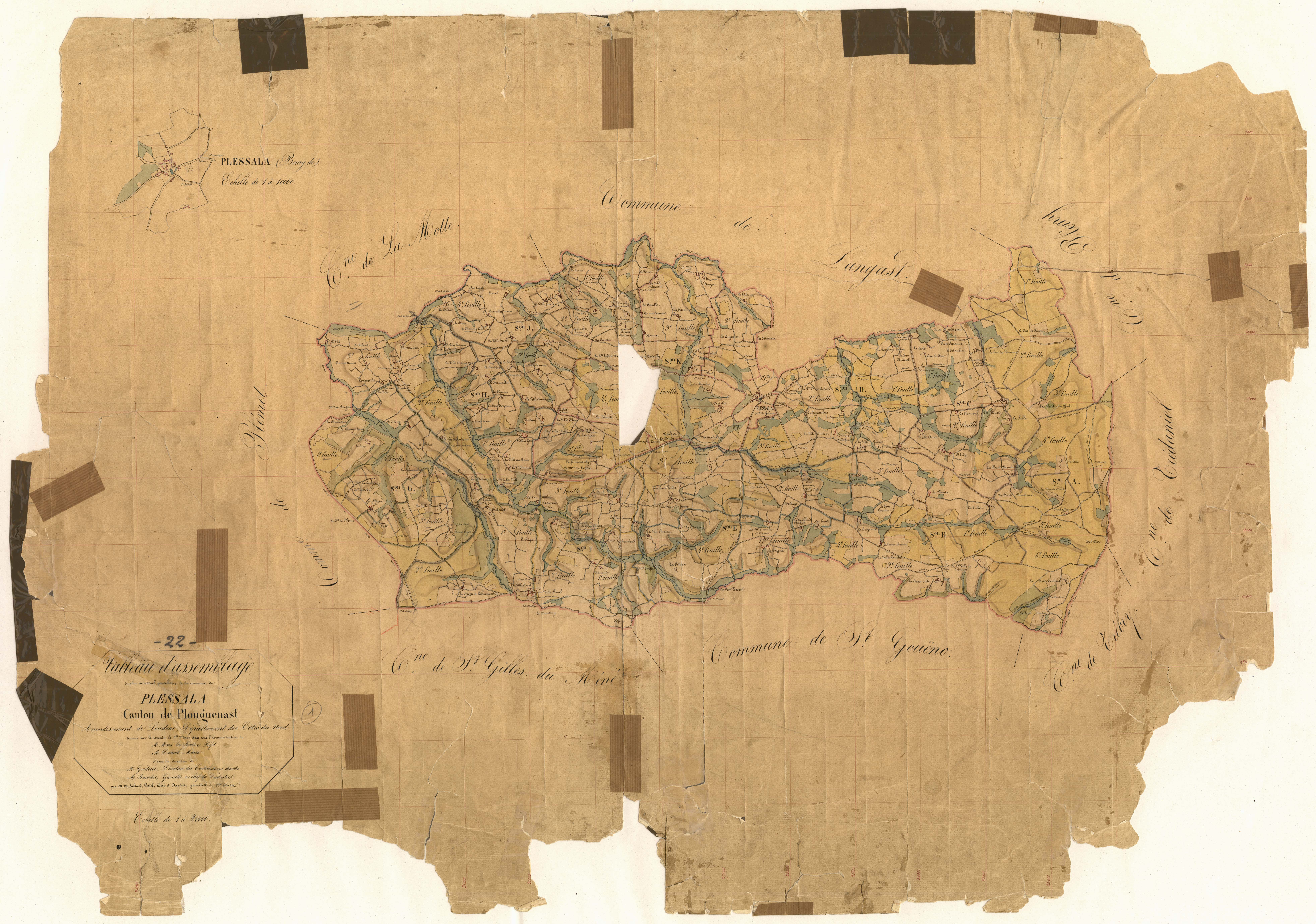 Plessala - Tableau d'assemblage