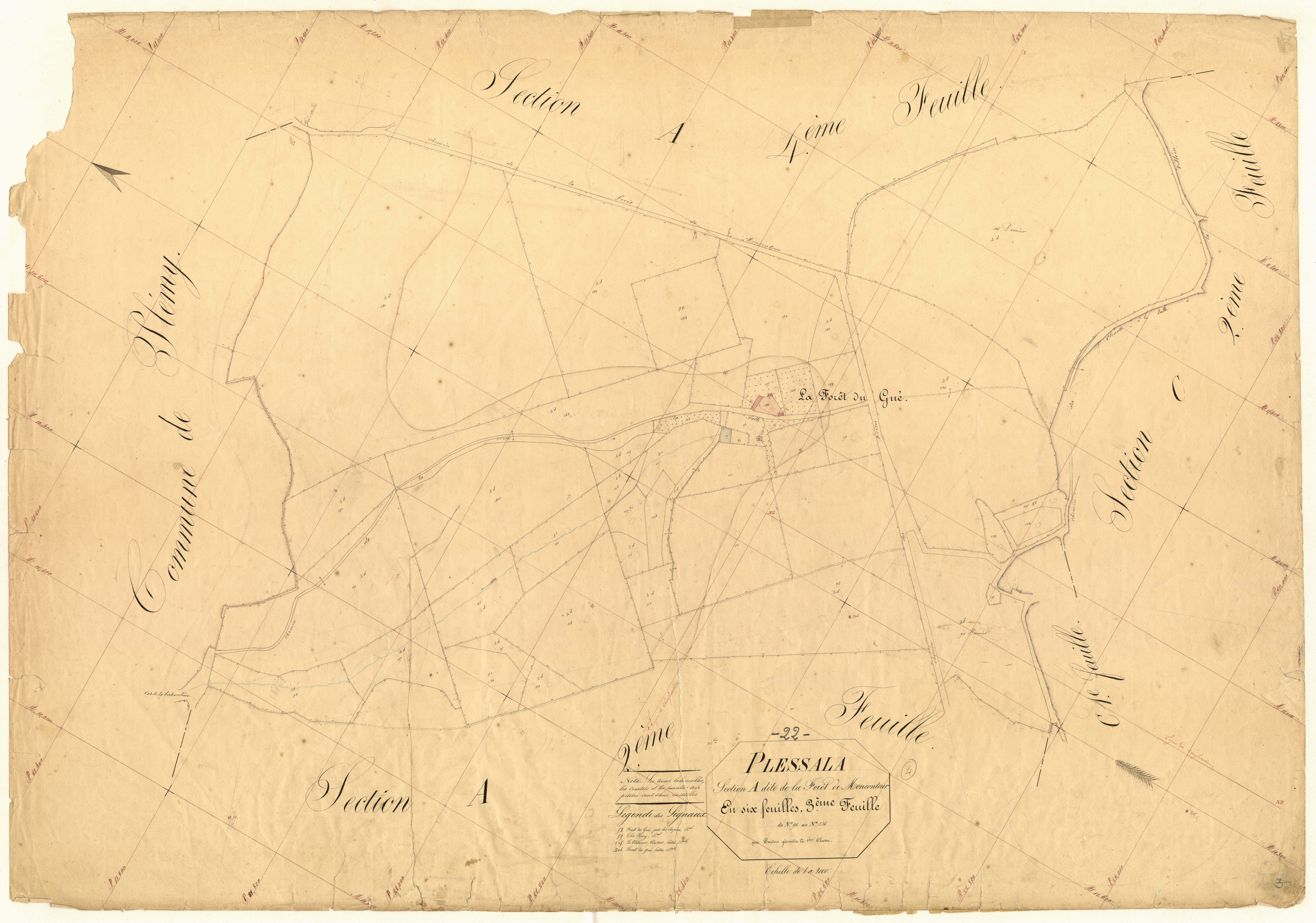 Plessala - Section A, 3e feuille