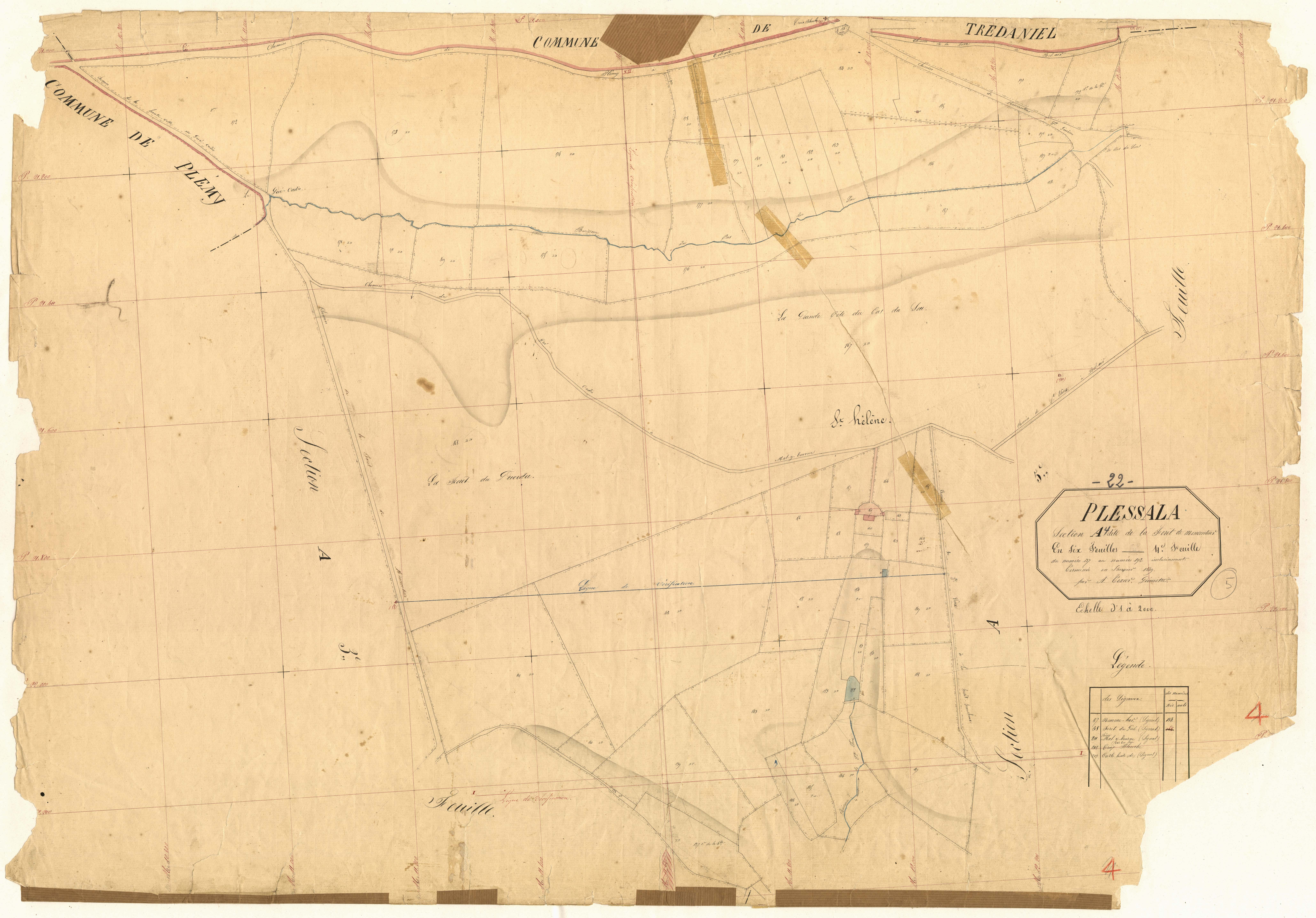 Plessala - Section A, 4e feuille
