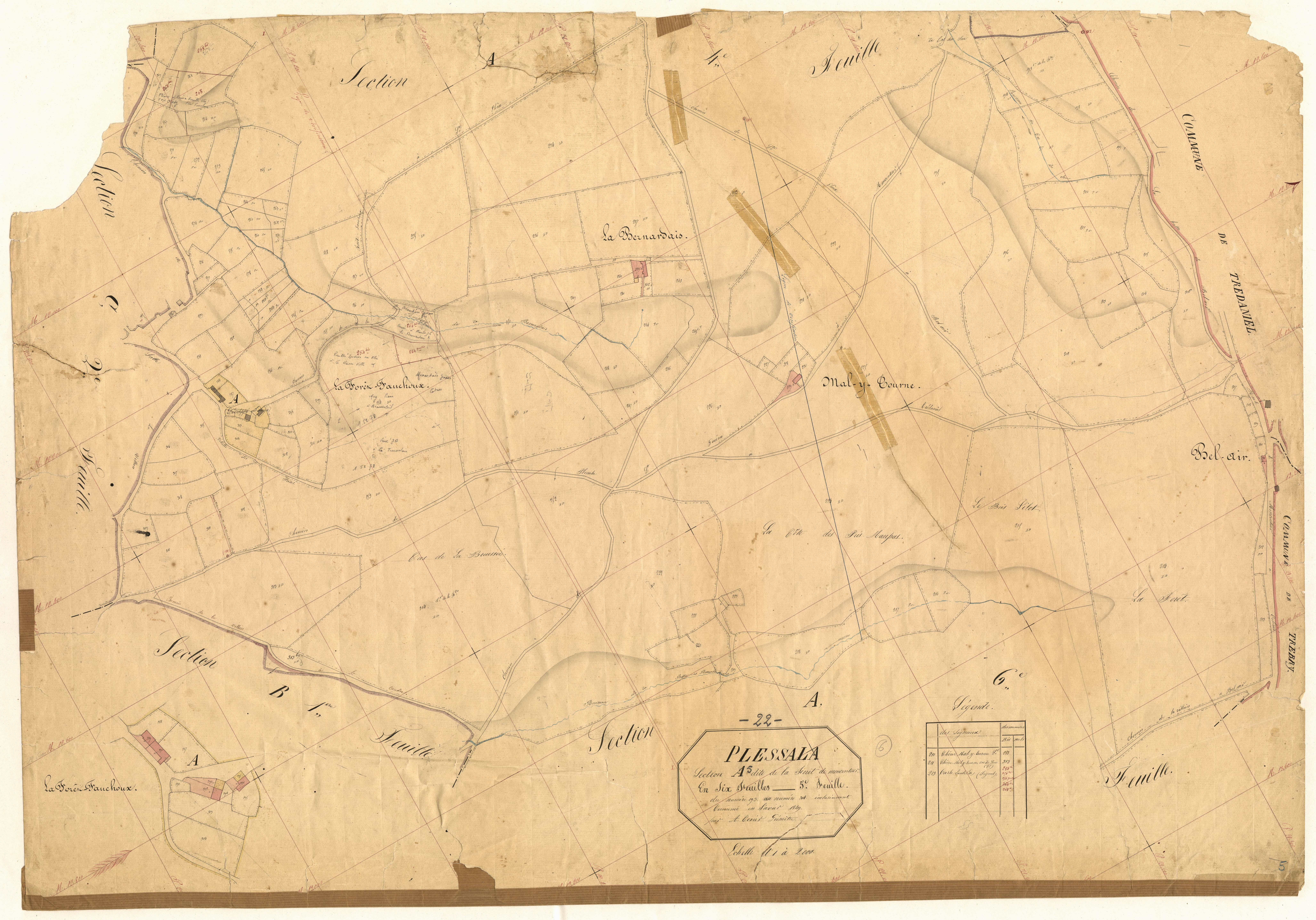 Plessala - Section A, 5e feuille
