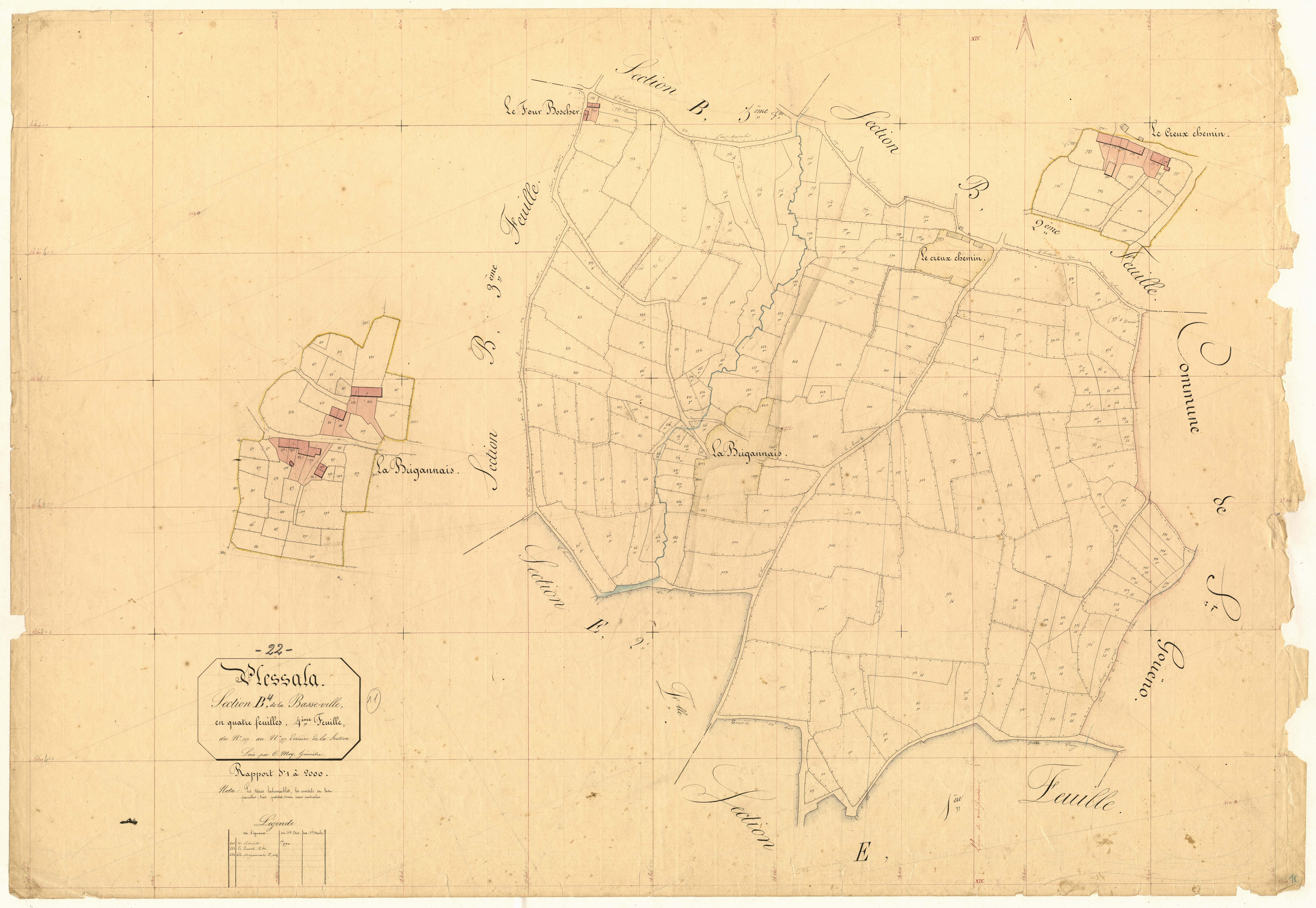 Plessala - Section B, 4e feuille