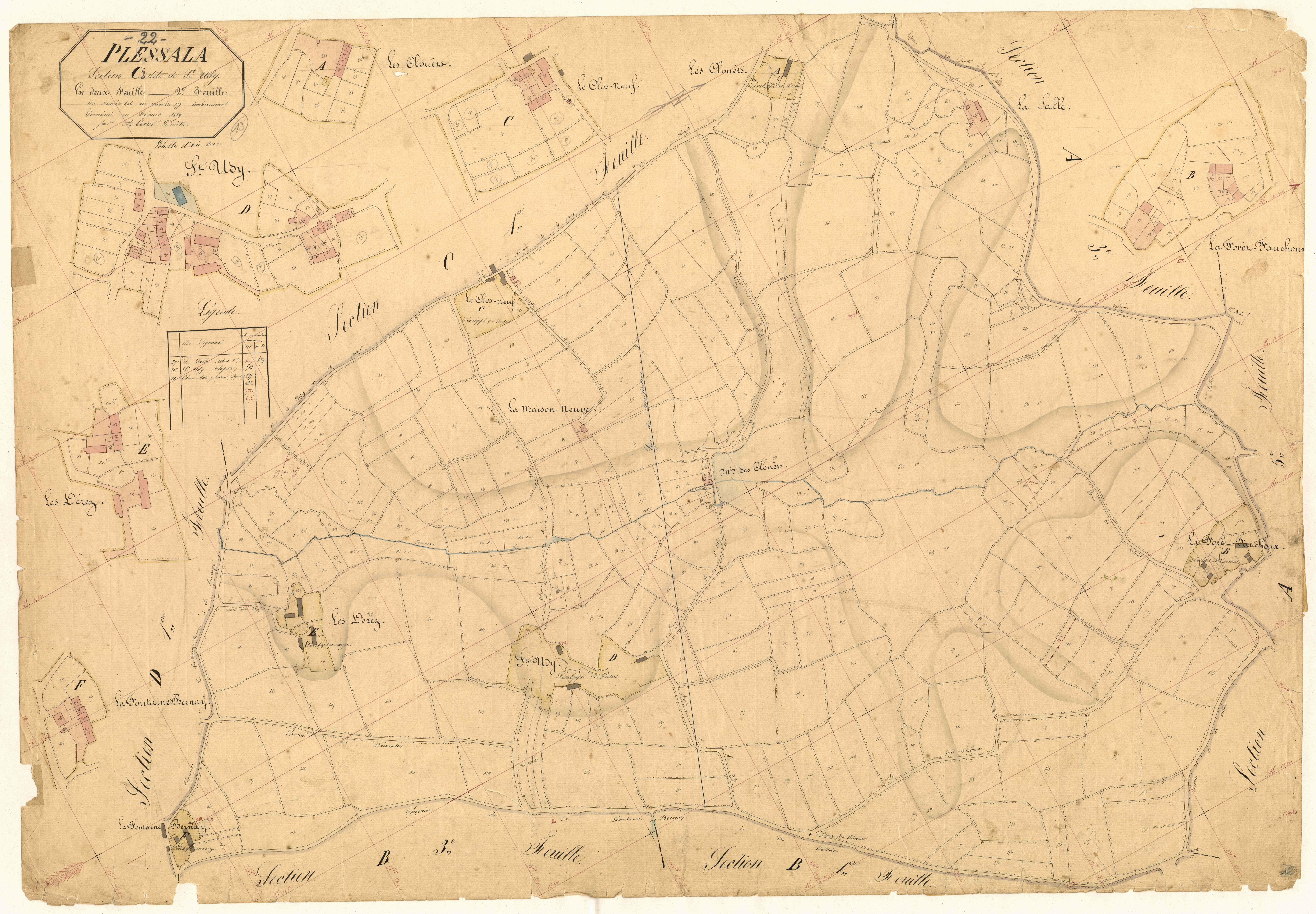 Plessala - Section C, 2e feuille