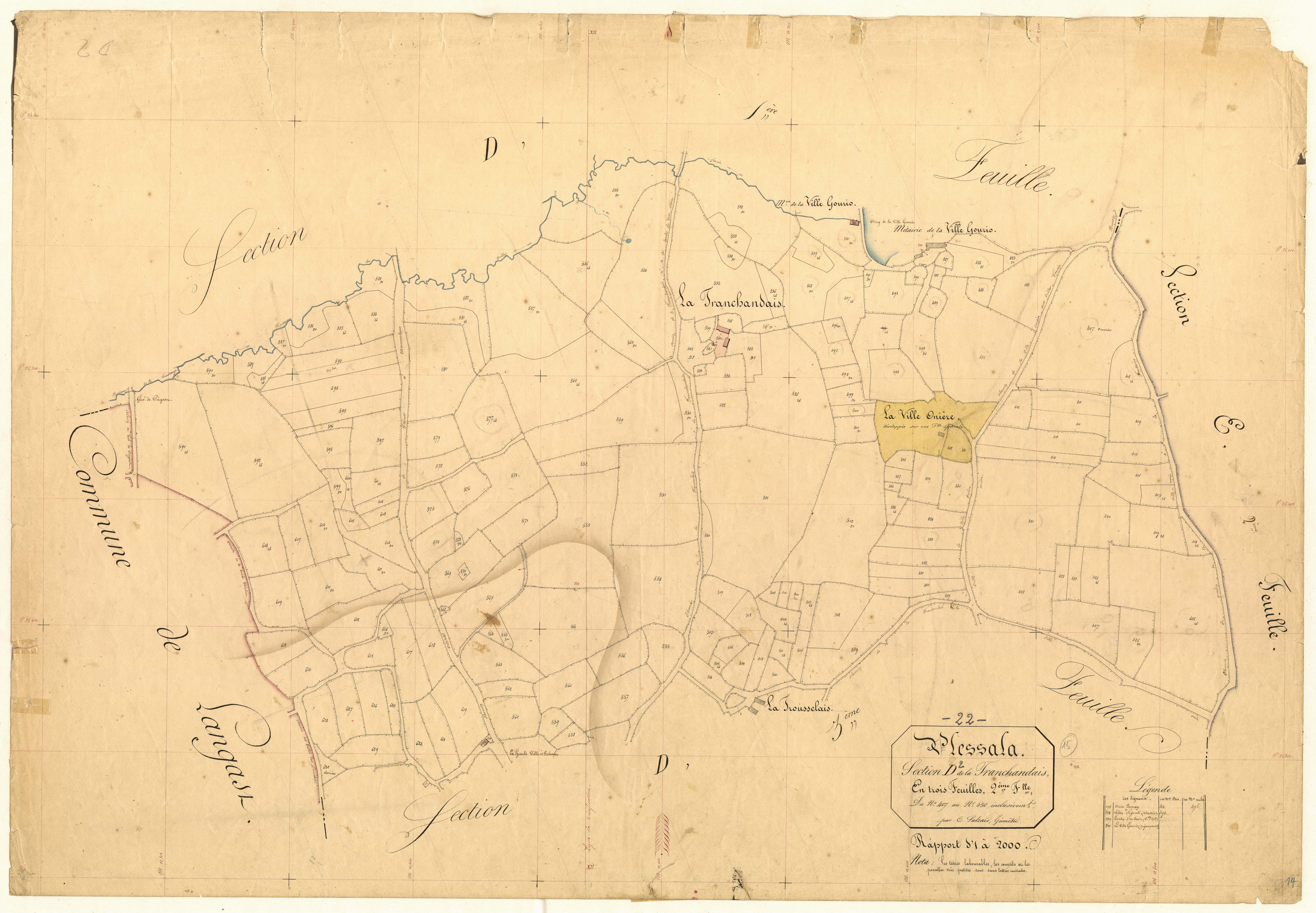 Plessala - Section D, 2e feuille