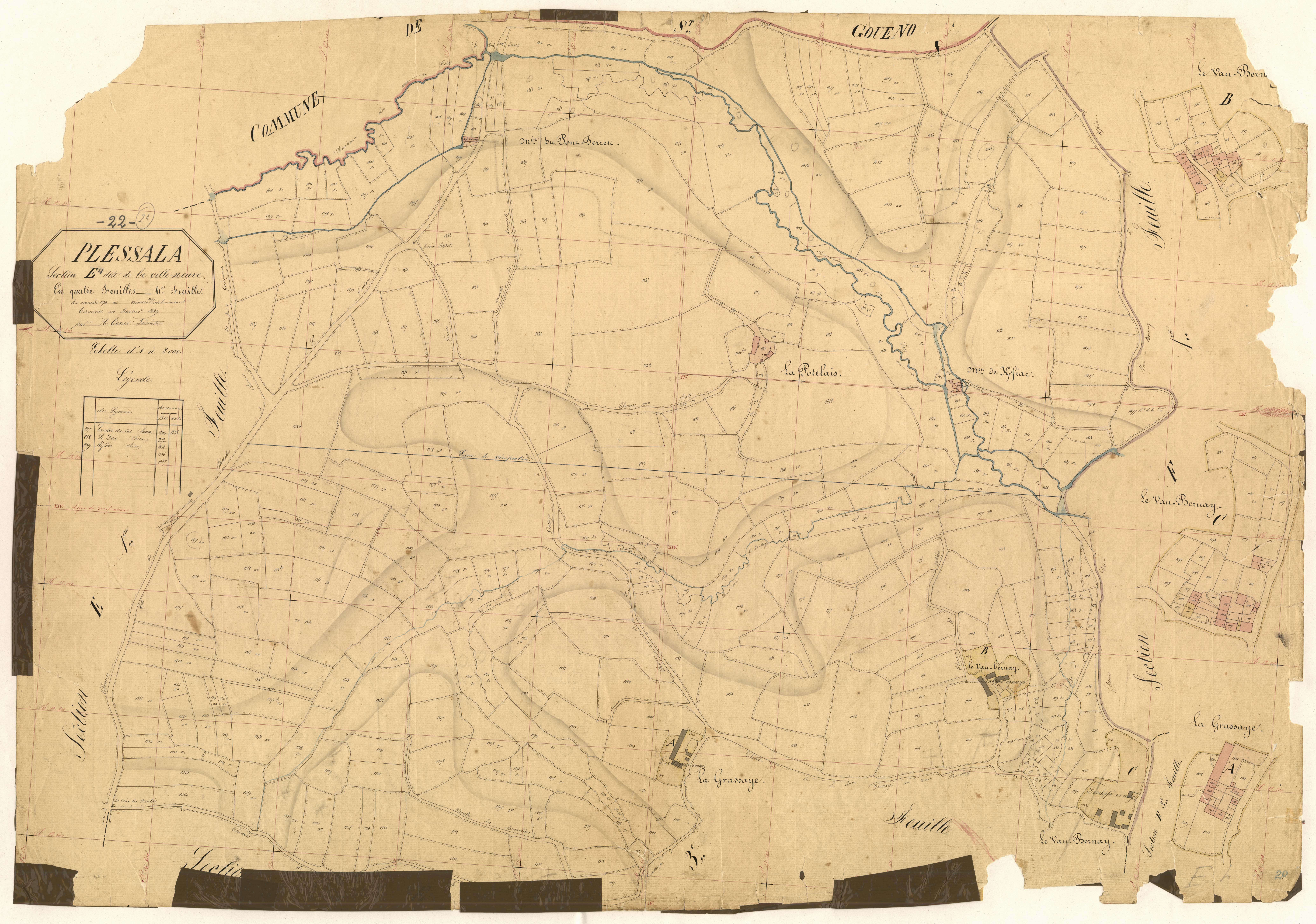 Plessala - Section E, 4e feuille