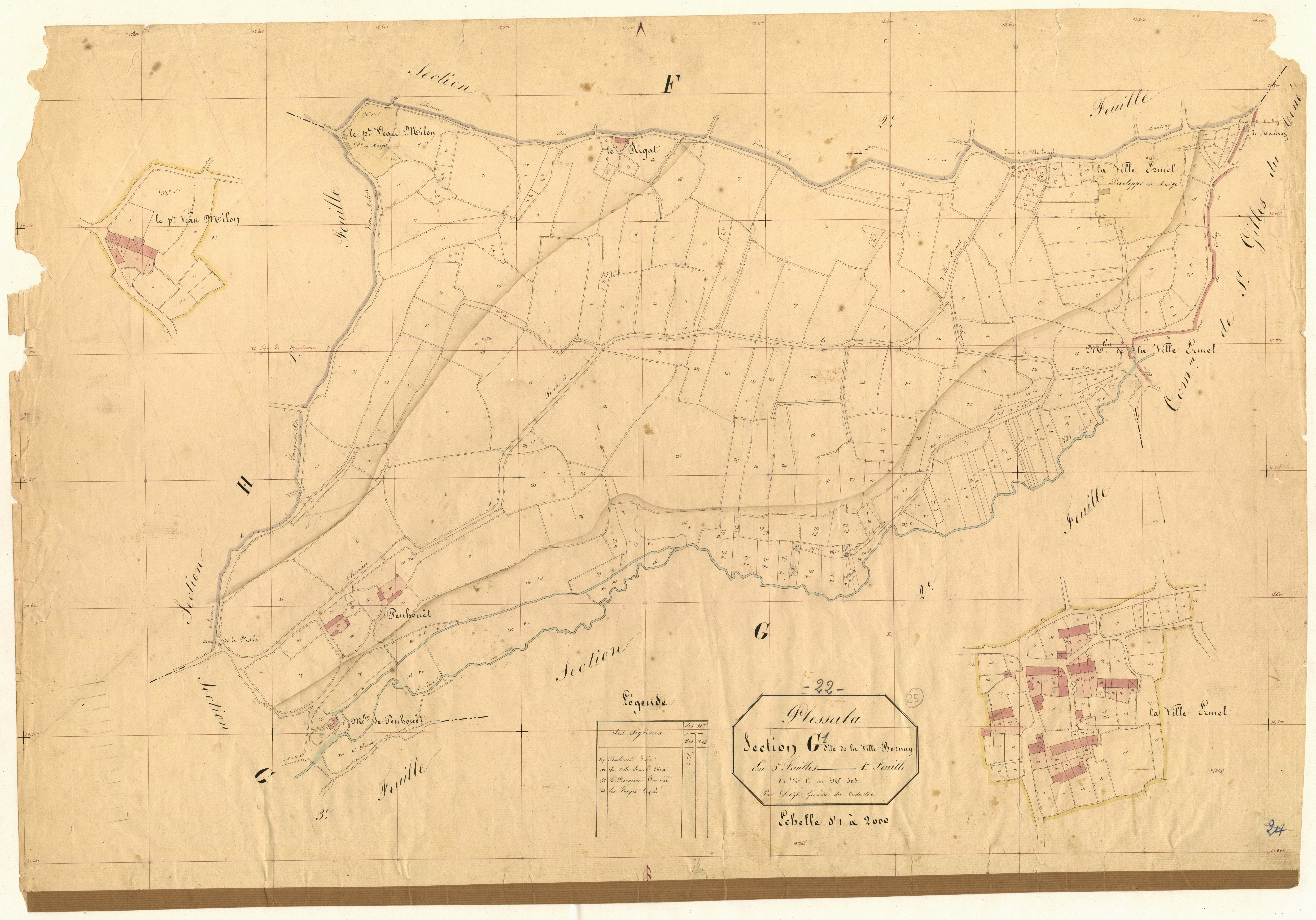 Plessala - Section G, 1re feuille