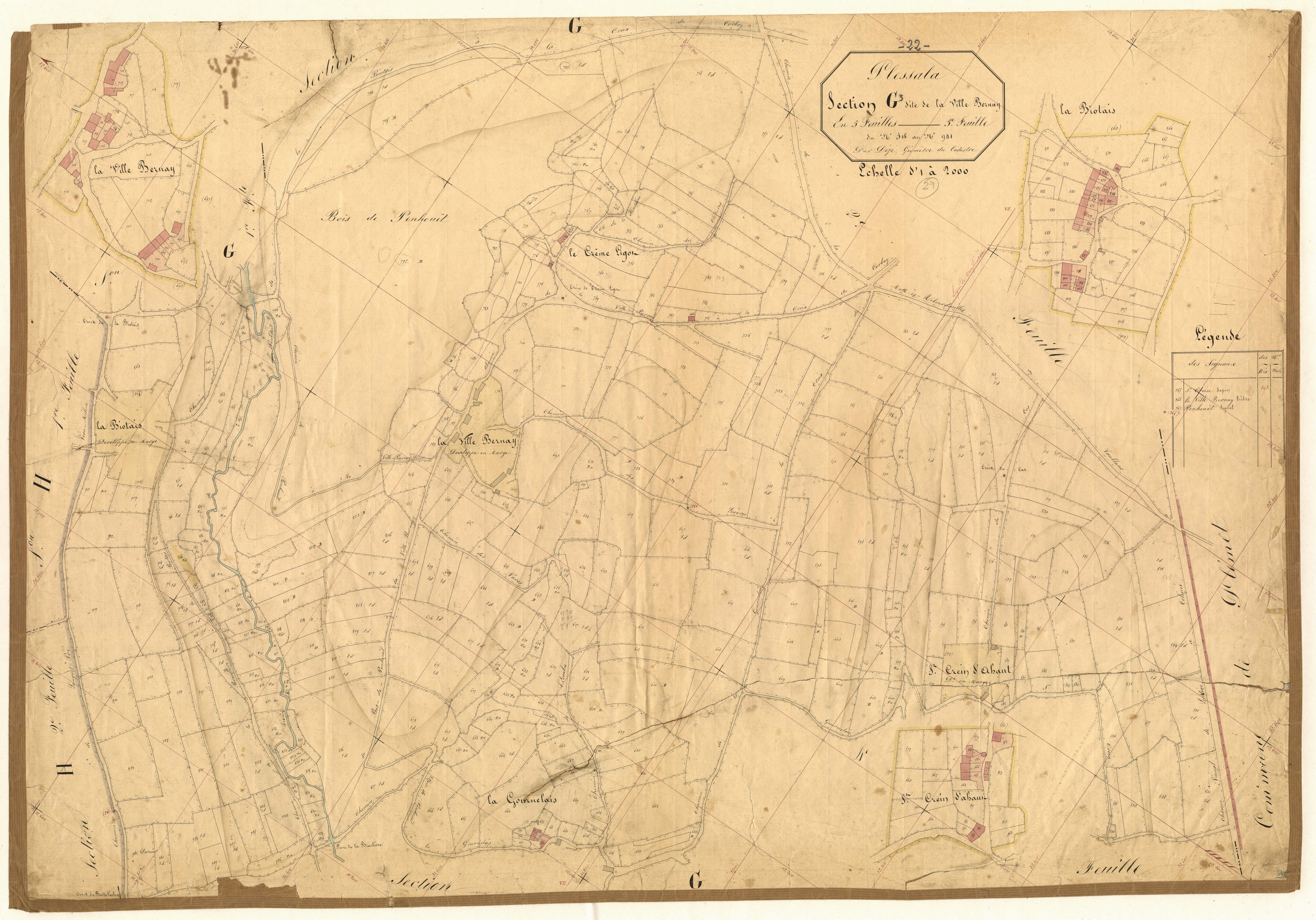 Plessala - Section G, 3e feuille