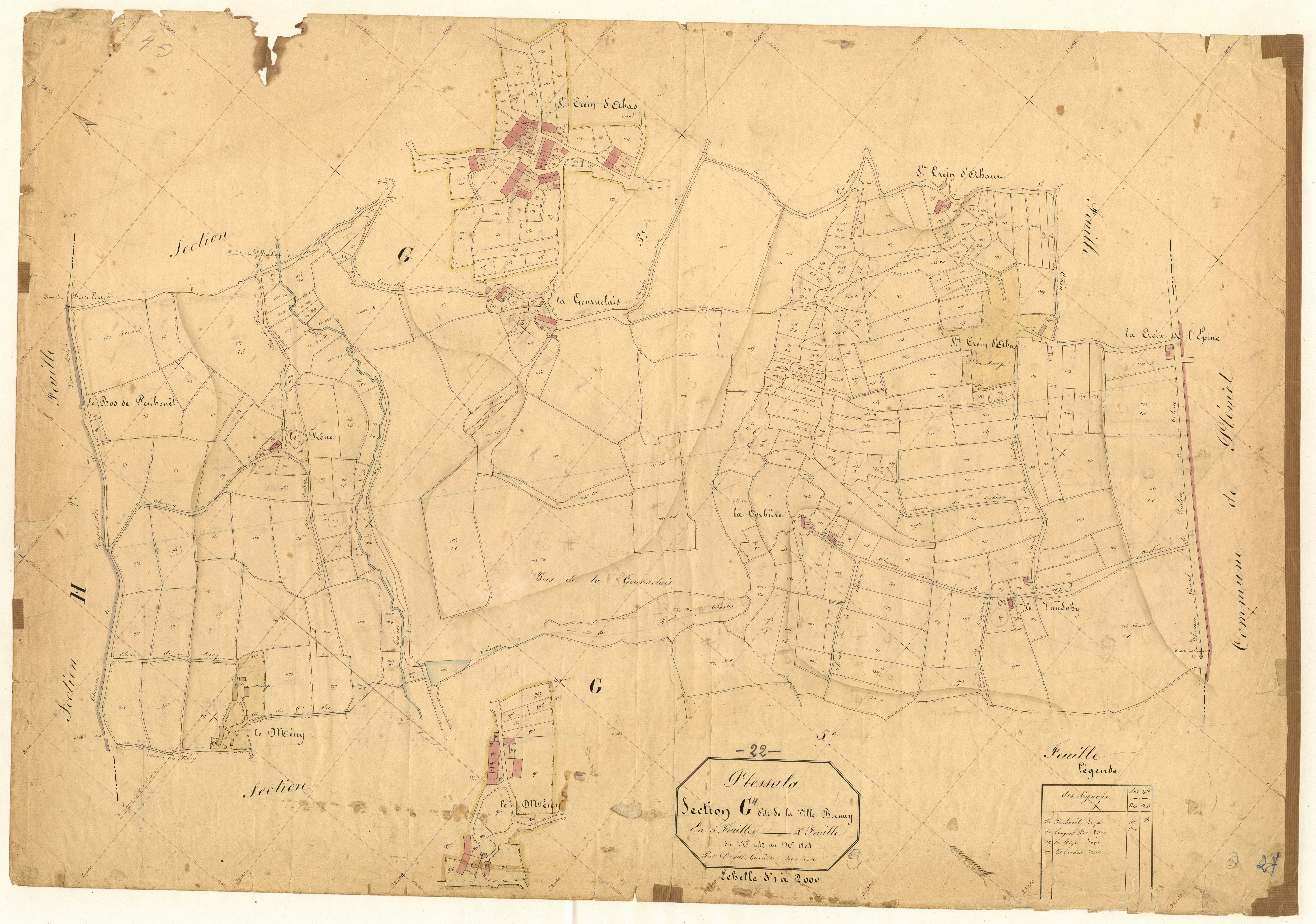 Plessala - Section G, 4e feuille