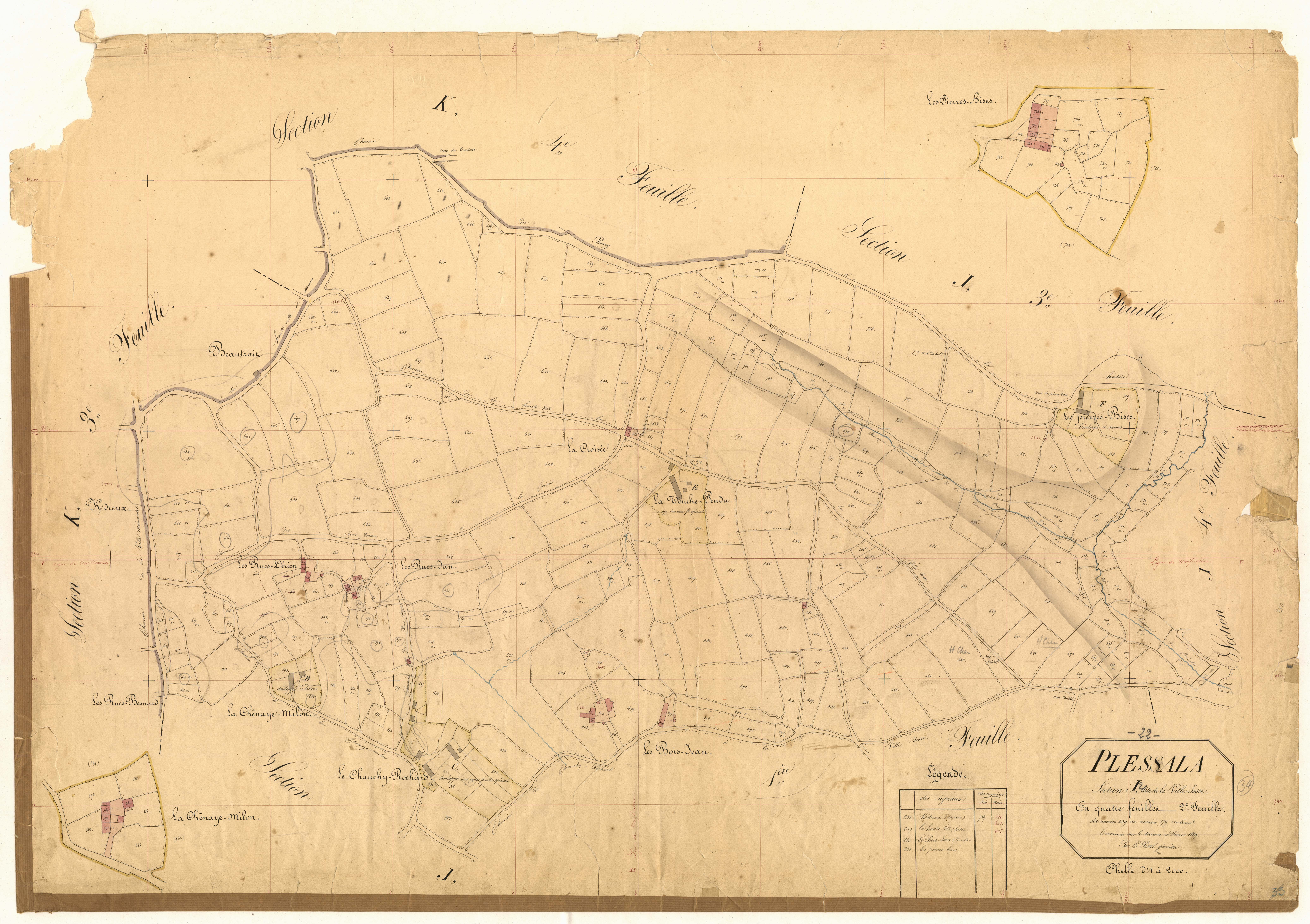 Plessala - Section J, 2e feuille