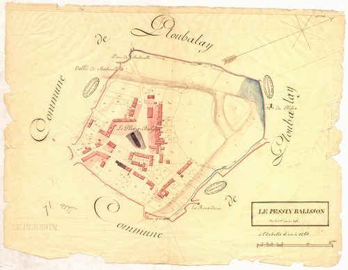 Plessix-Balisson - Plan parcellaire du bourg.