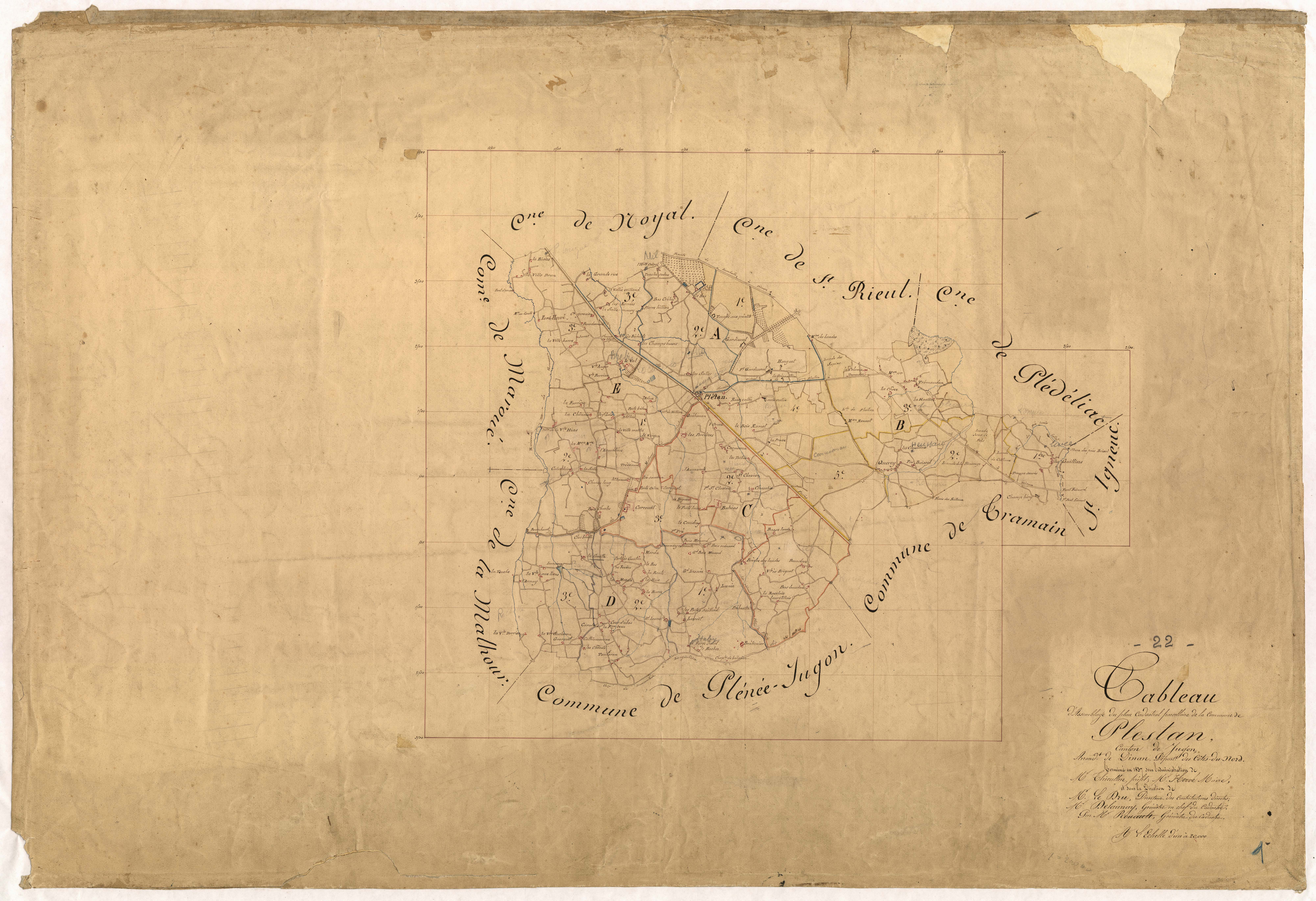 Plestan - Tableau d'assemblage