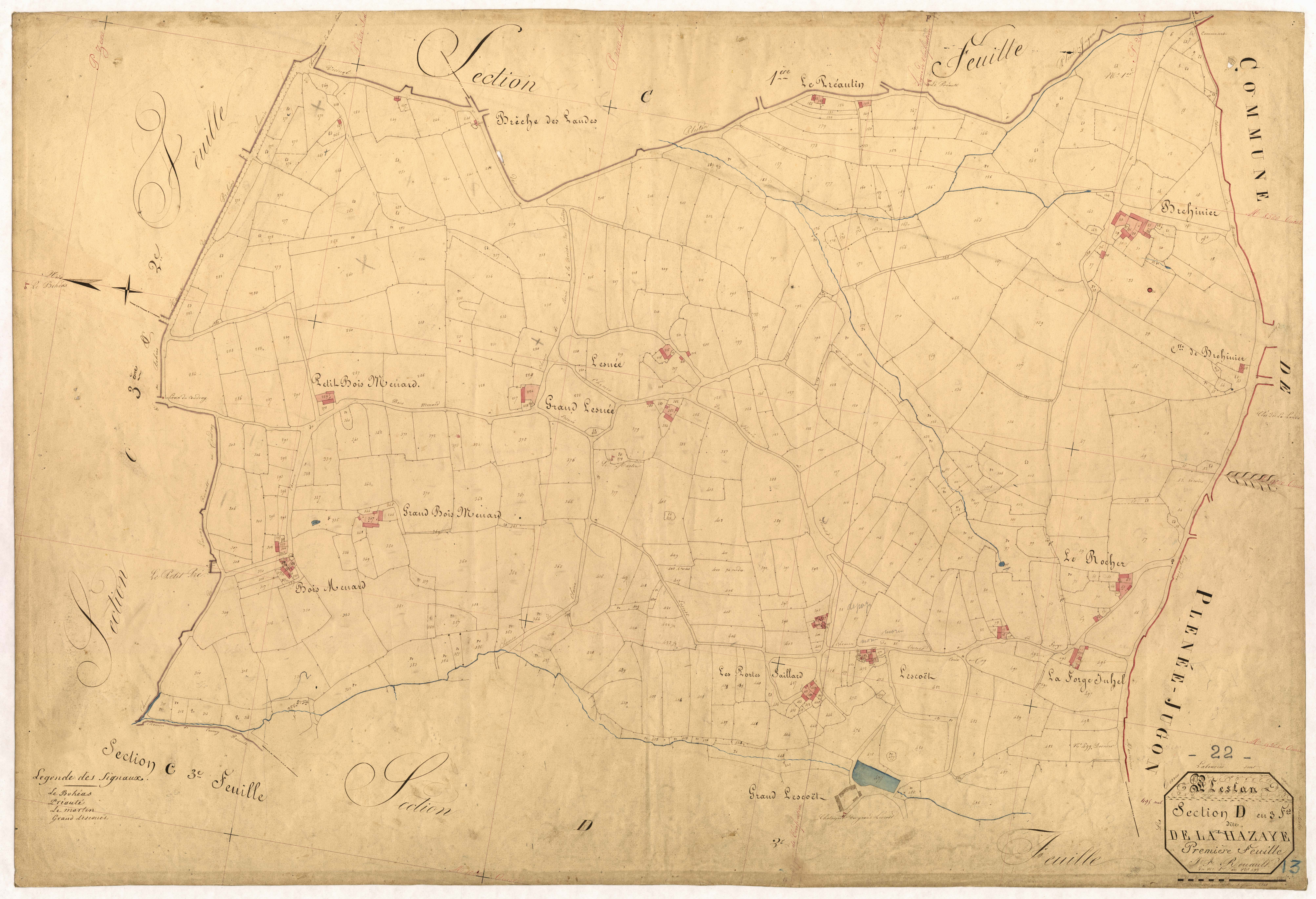Plestan - Section D, 1re feuille