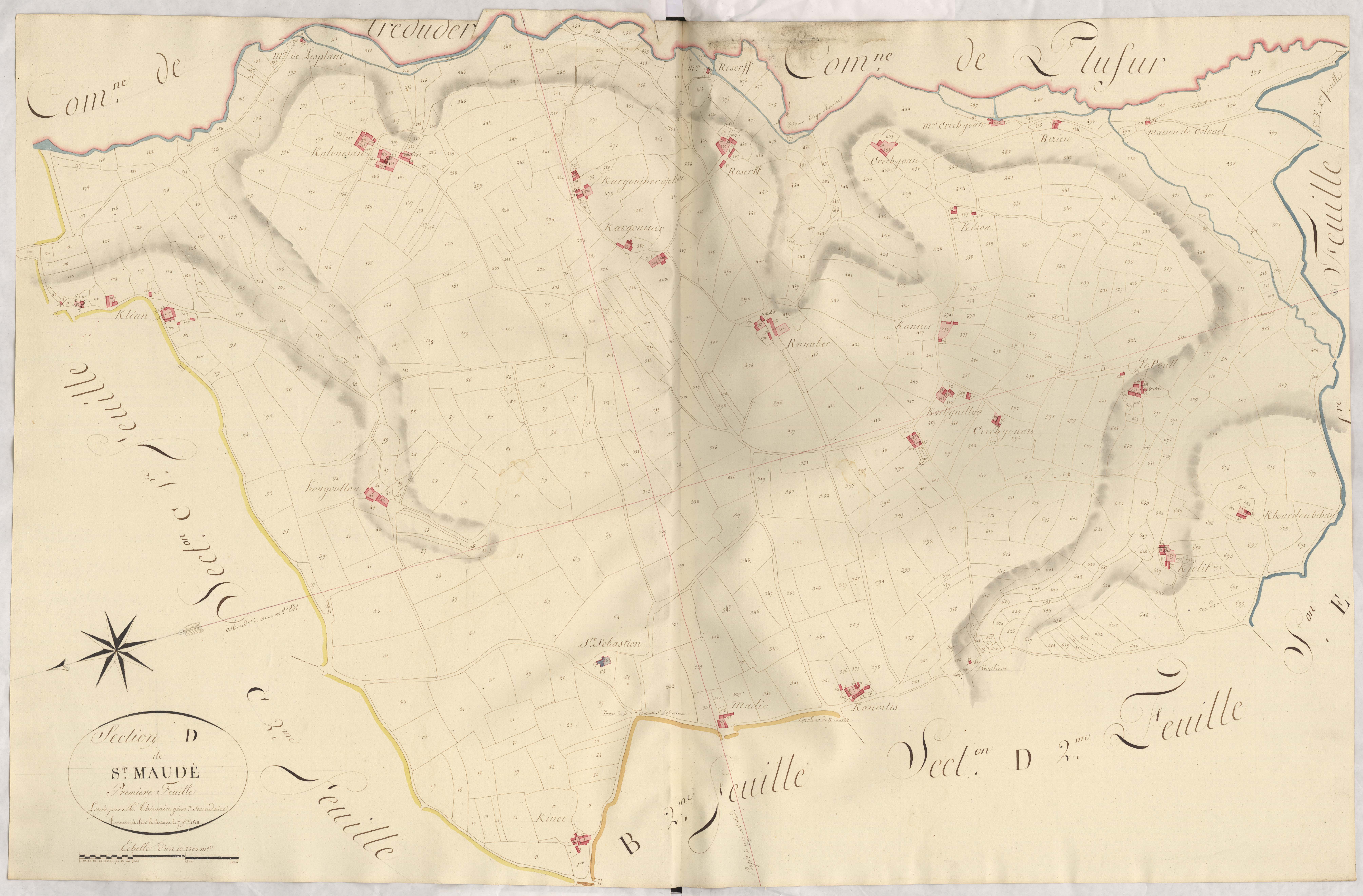Plestin-les-Grèves - Section D, 1re feuille
