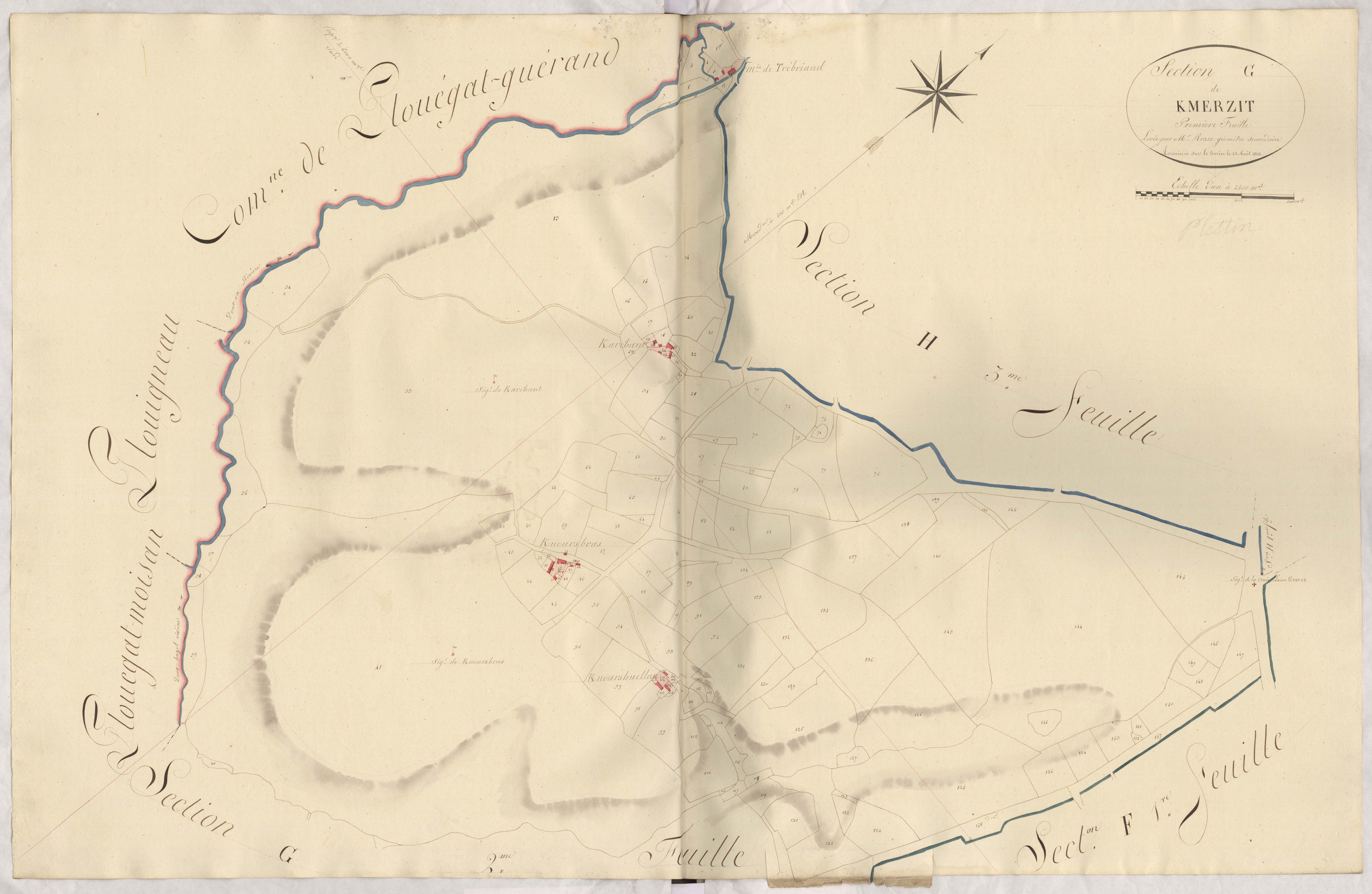 Plestin-les-Grèves - Section G, 1re feuille