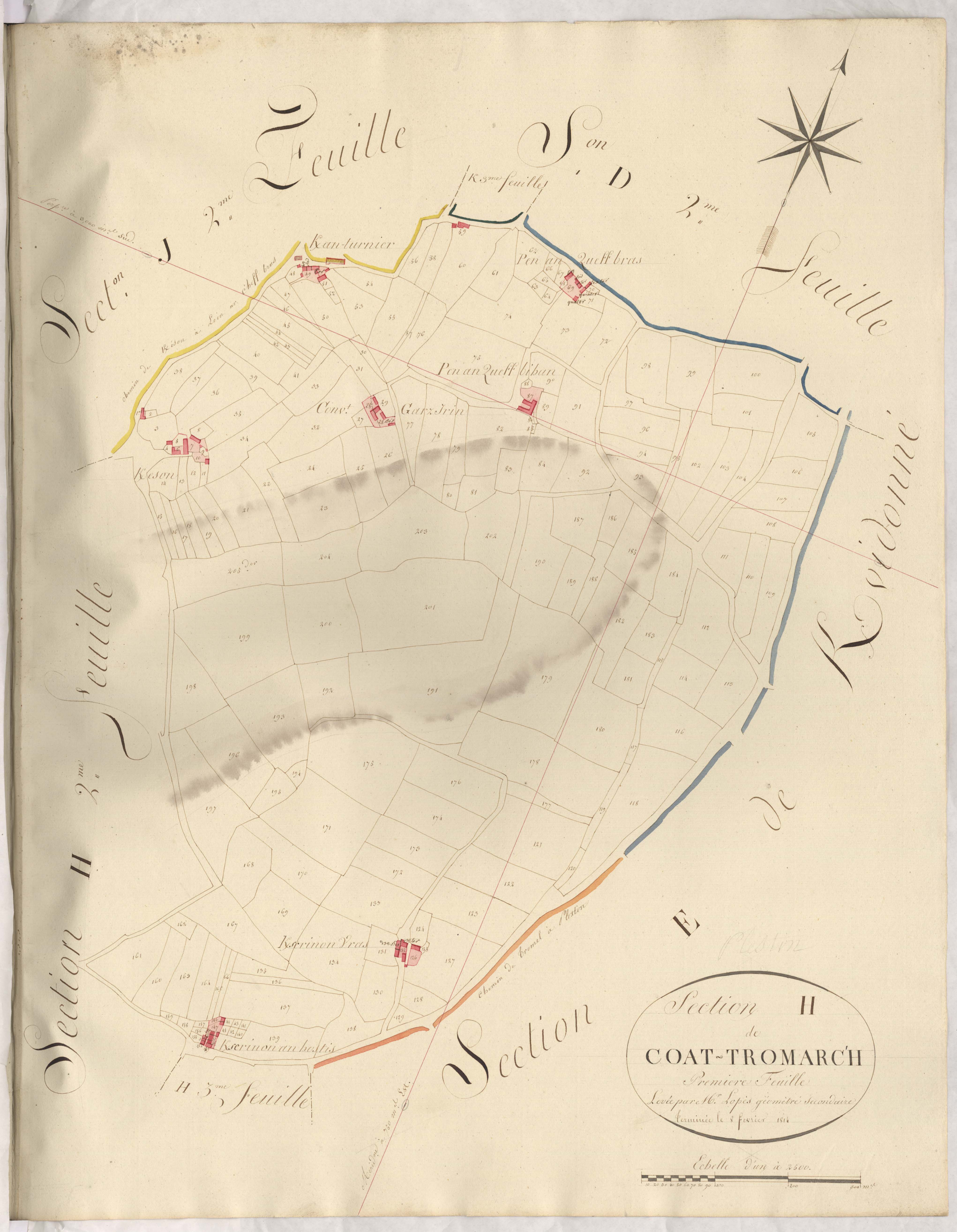 Plestin-les-Grèves - Section H, 1re feuille