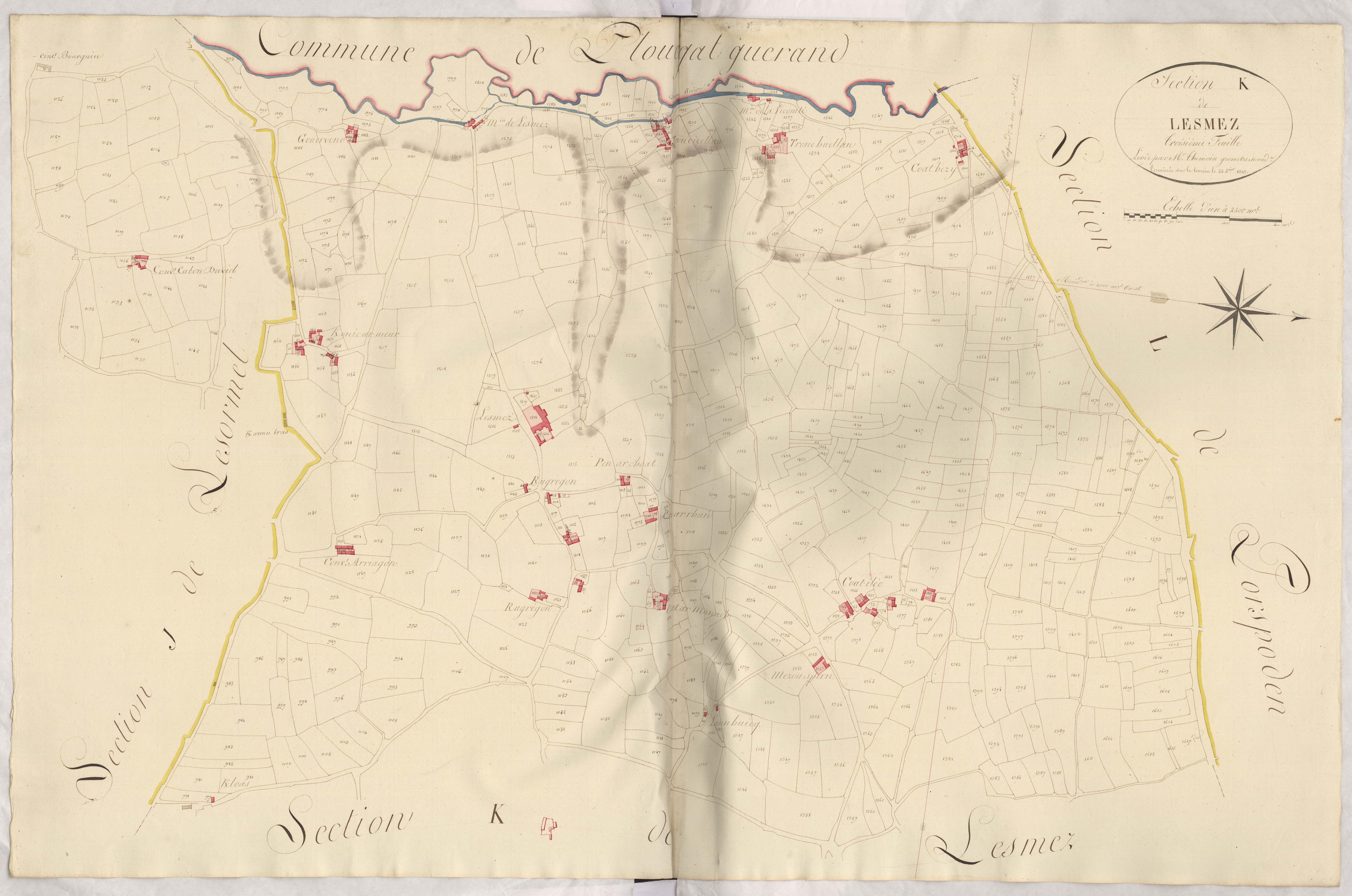 Plestin-les-Grèves - Section K, 3e feuille