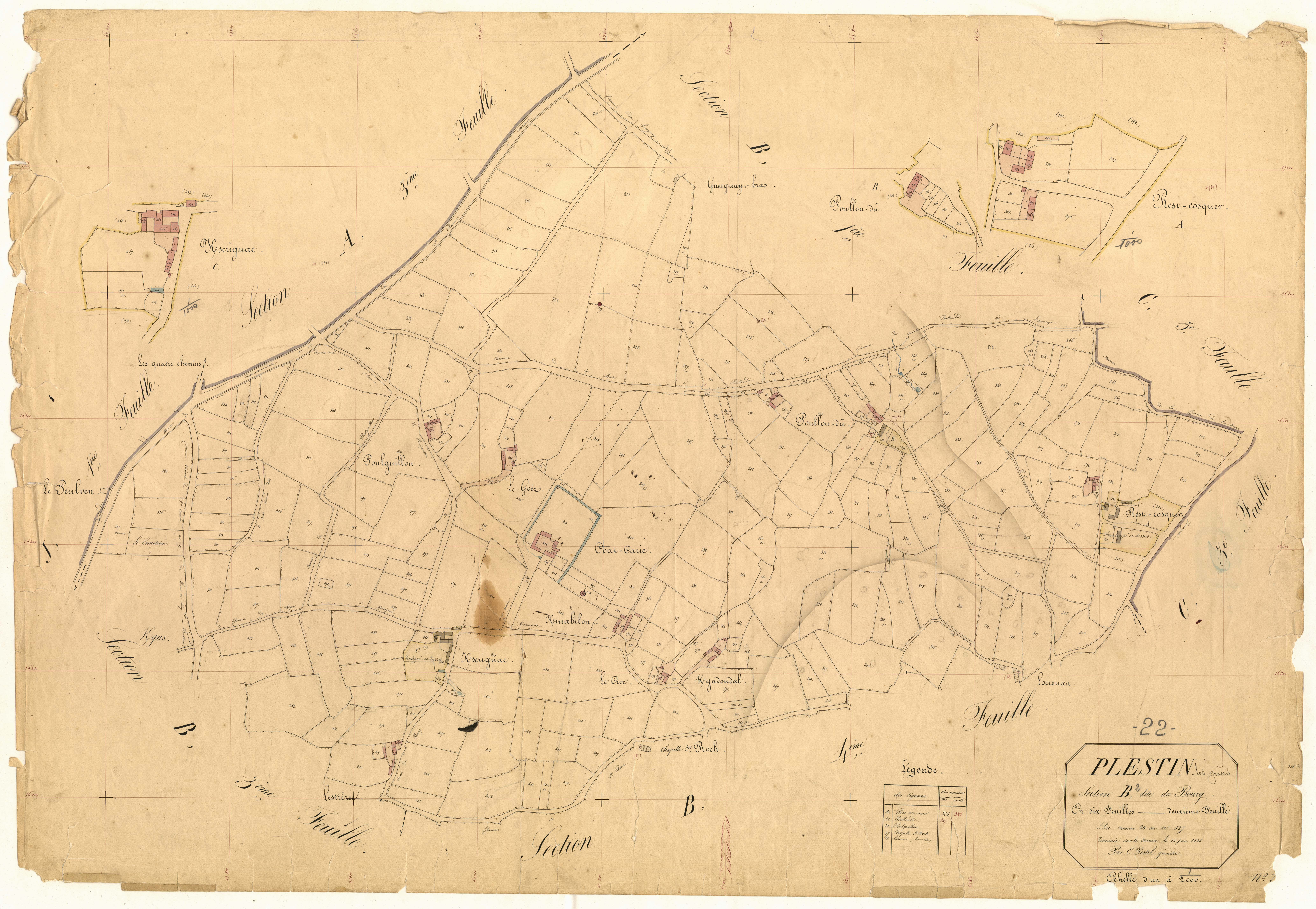 Plestin-les-Grèves - Section B, 2e feuille