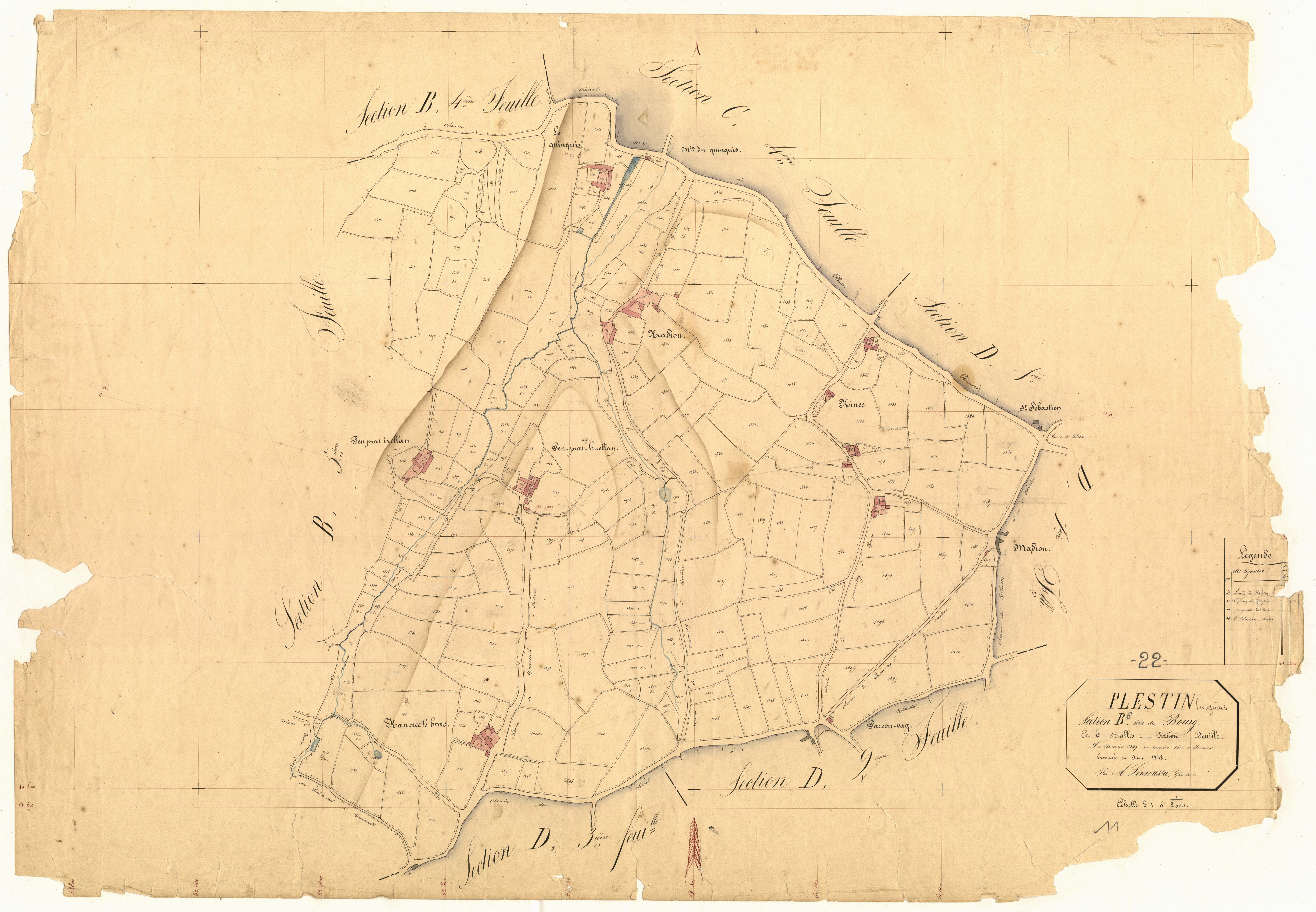 Plestin-les-Grèves - Section B, 6e feuille