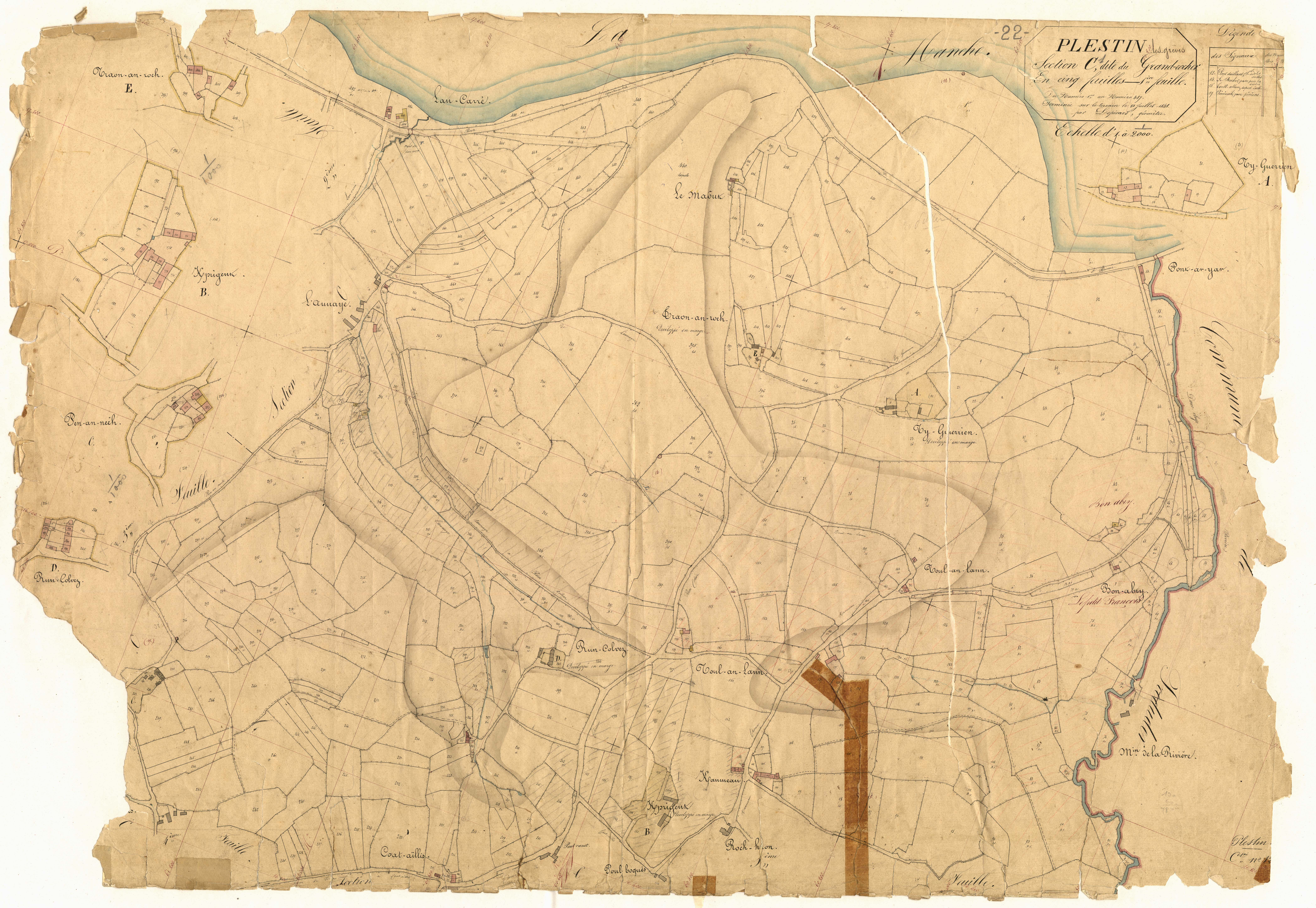 Plestin-les-Grèves - Section C, 1re feuille