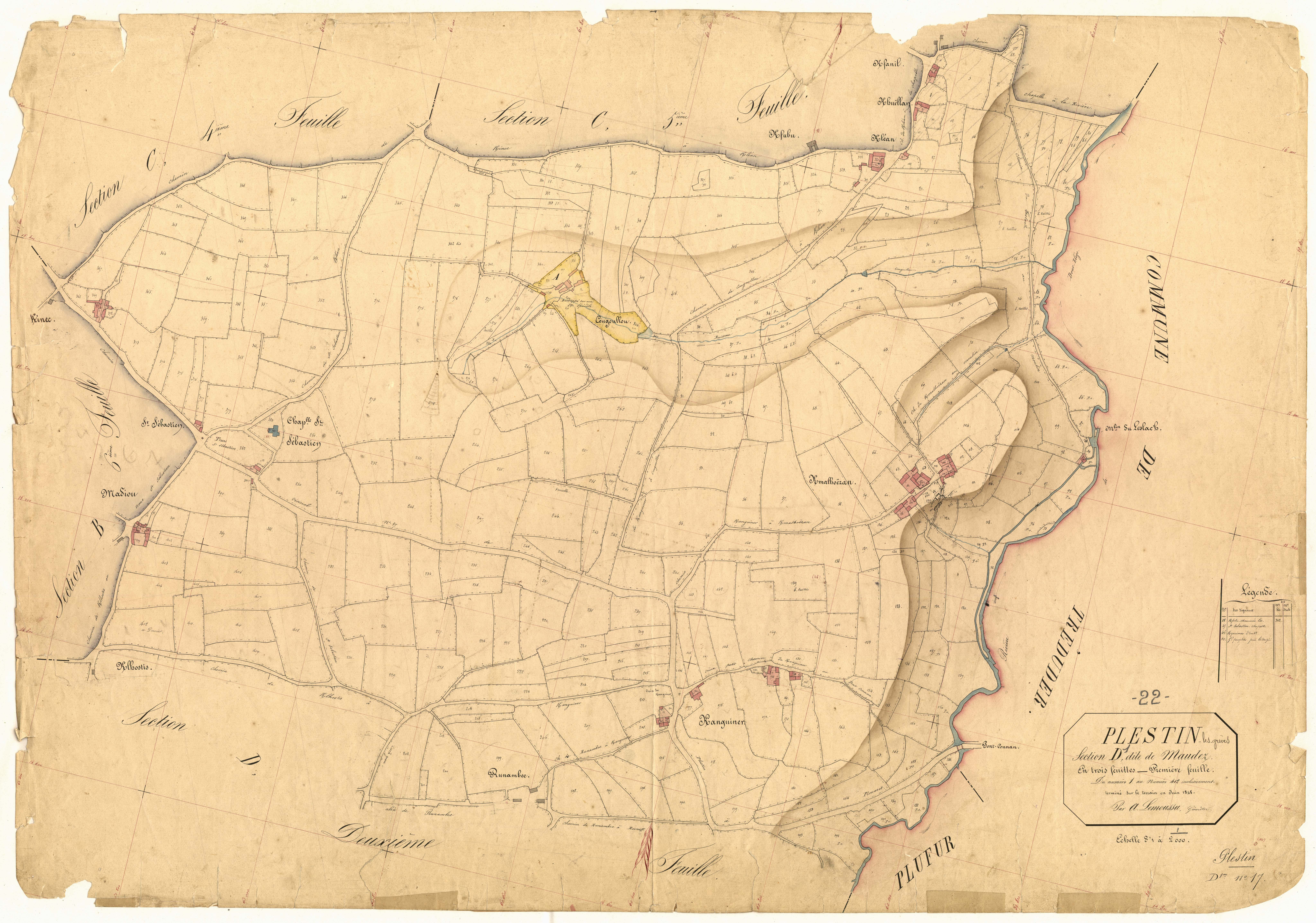 Plestin-les-Grèves - Section D, 1re feuille