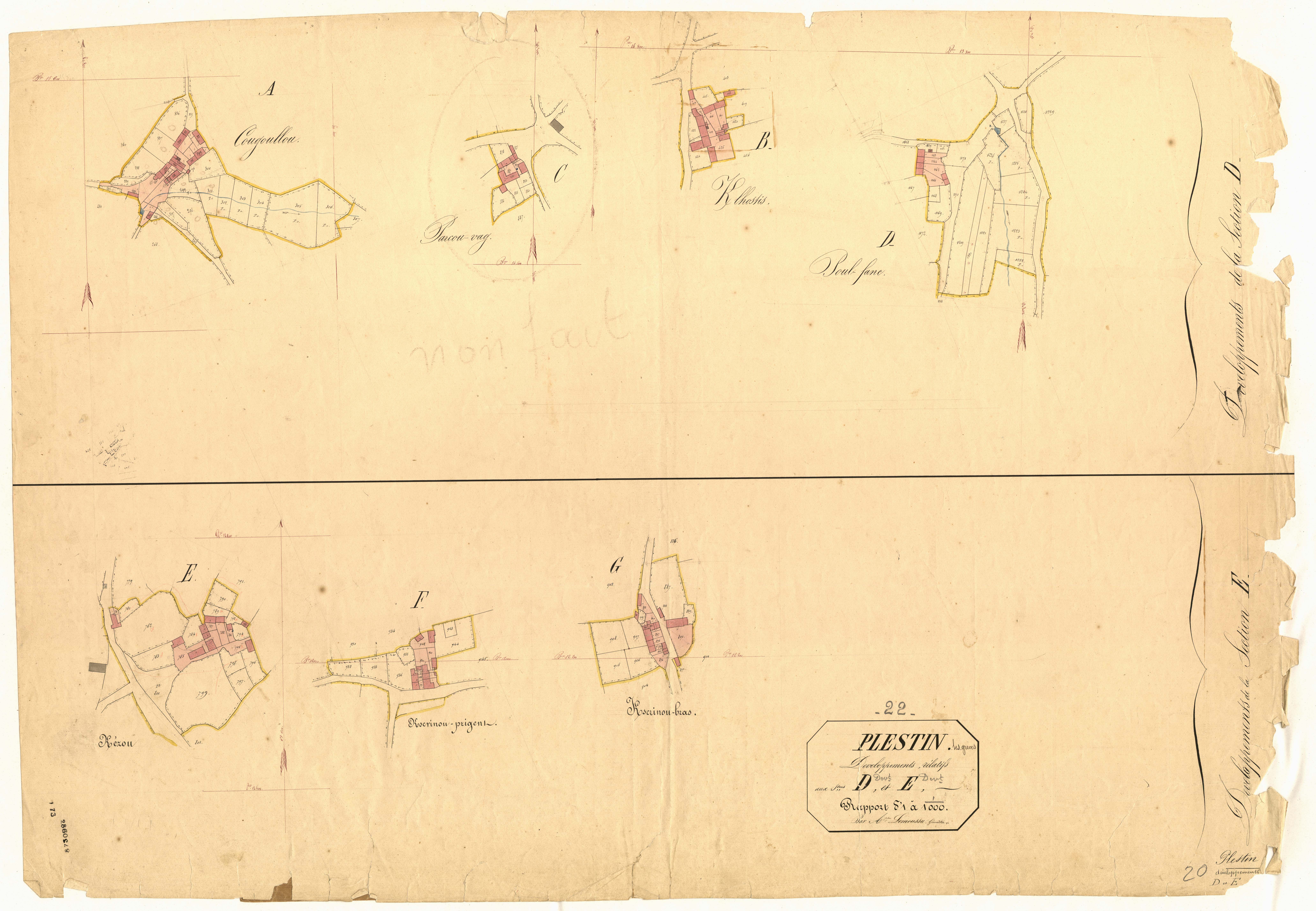 Plestin-les-Grèves - Sections D et E : développement