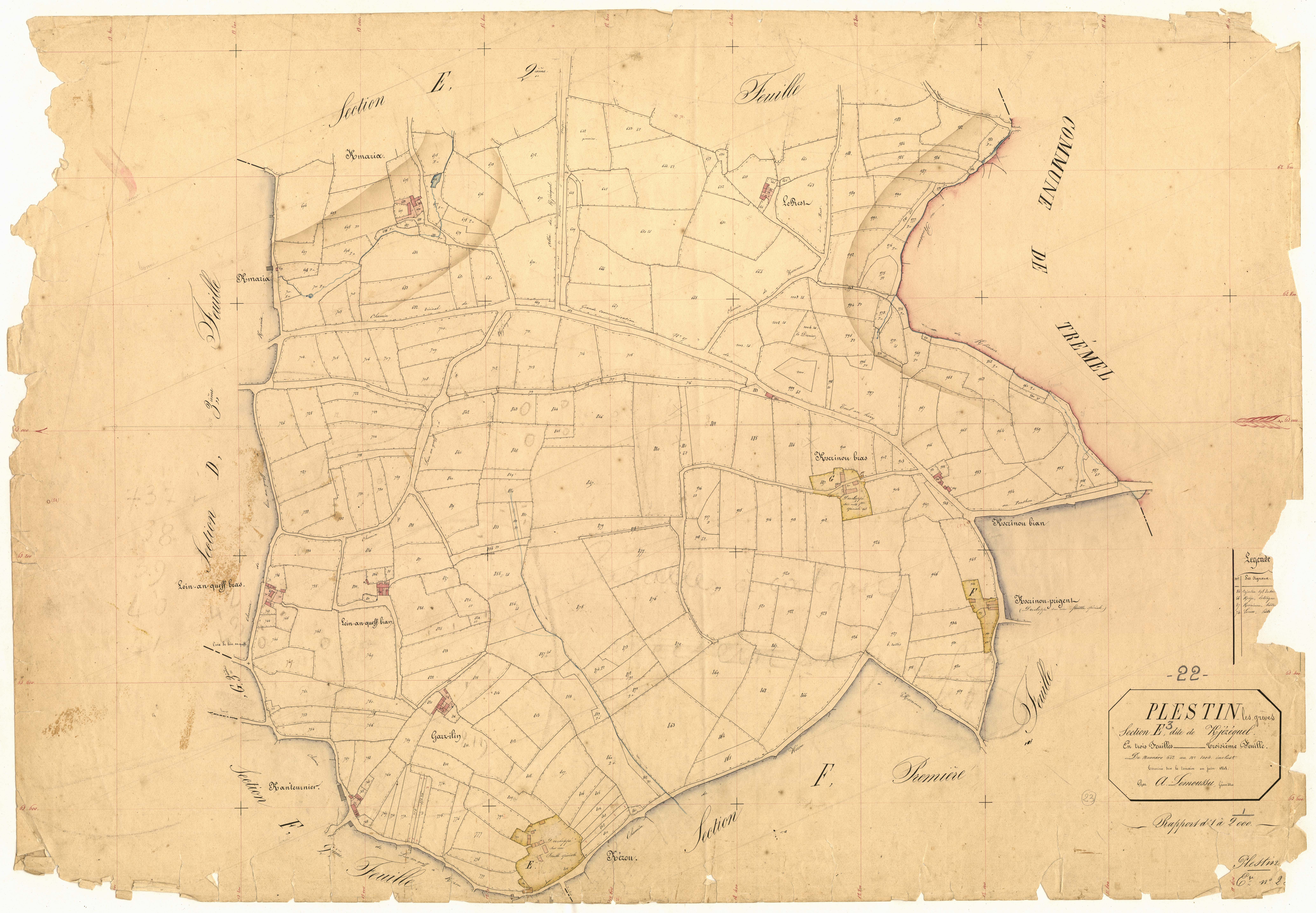 Plestin-les-Grèves - Section E, 3e feuille