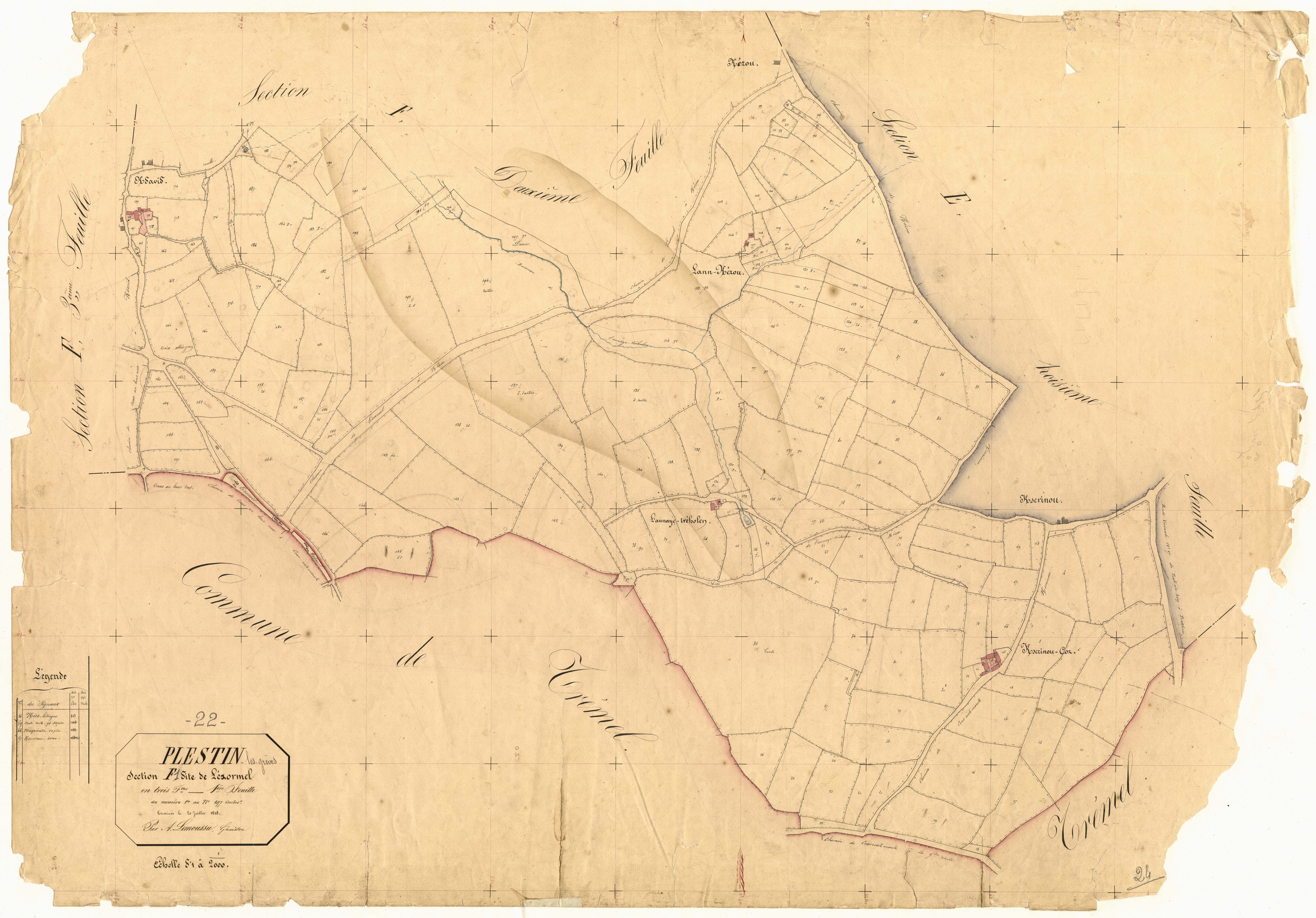 Plestin-les-Grèves - Section F, 1re feuille
