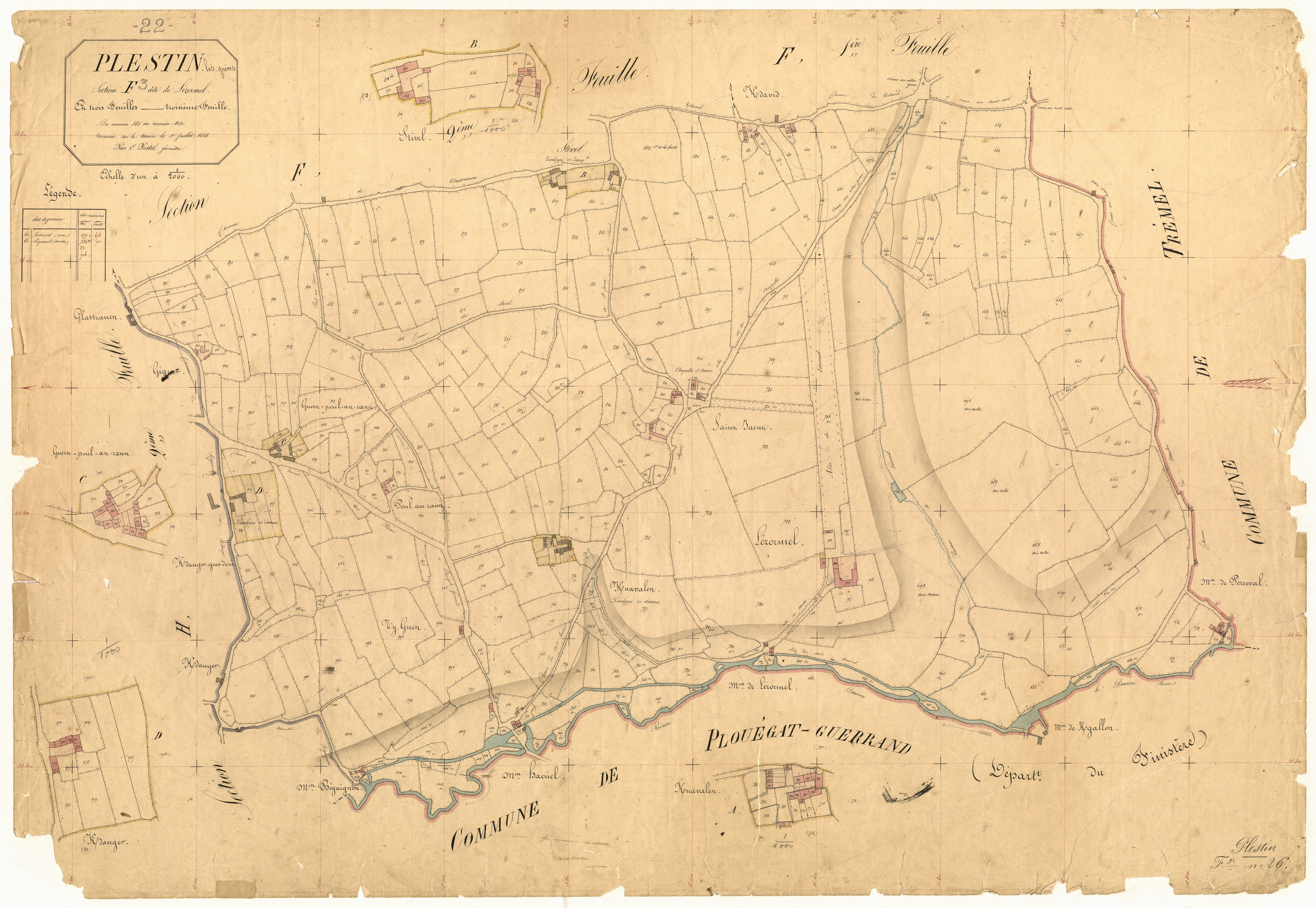 Plestin-les-Grèves - Section F, 3e feuille