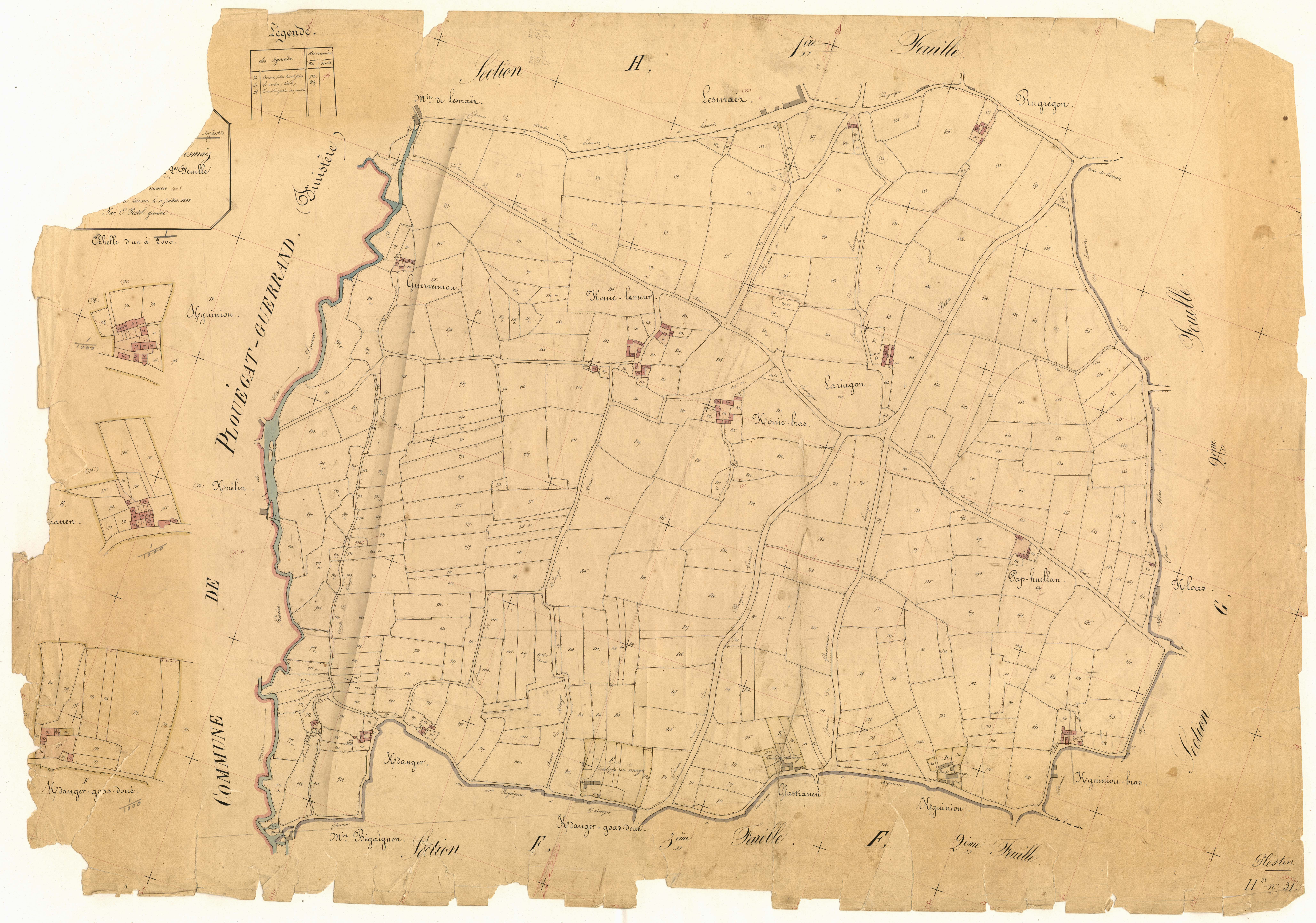 Plestin-les-Grèves - Section H, 2e feuille