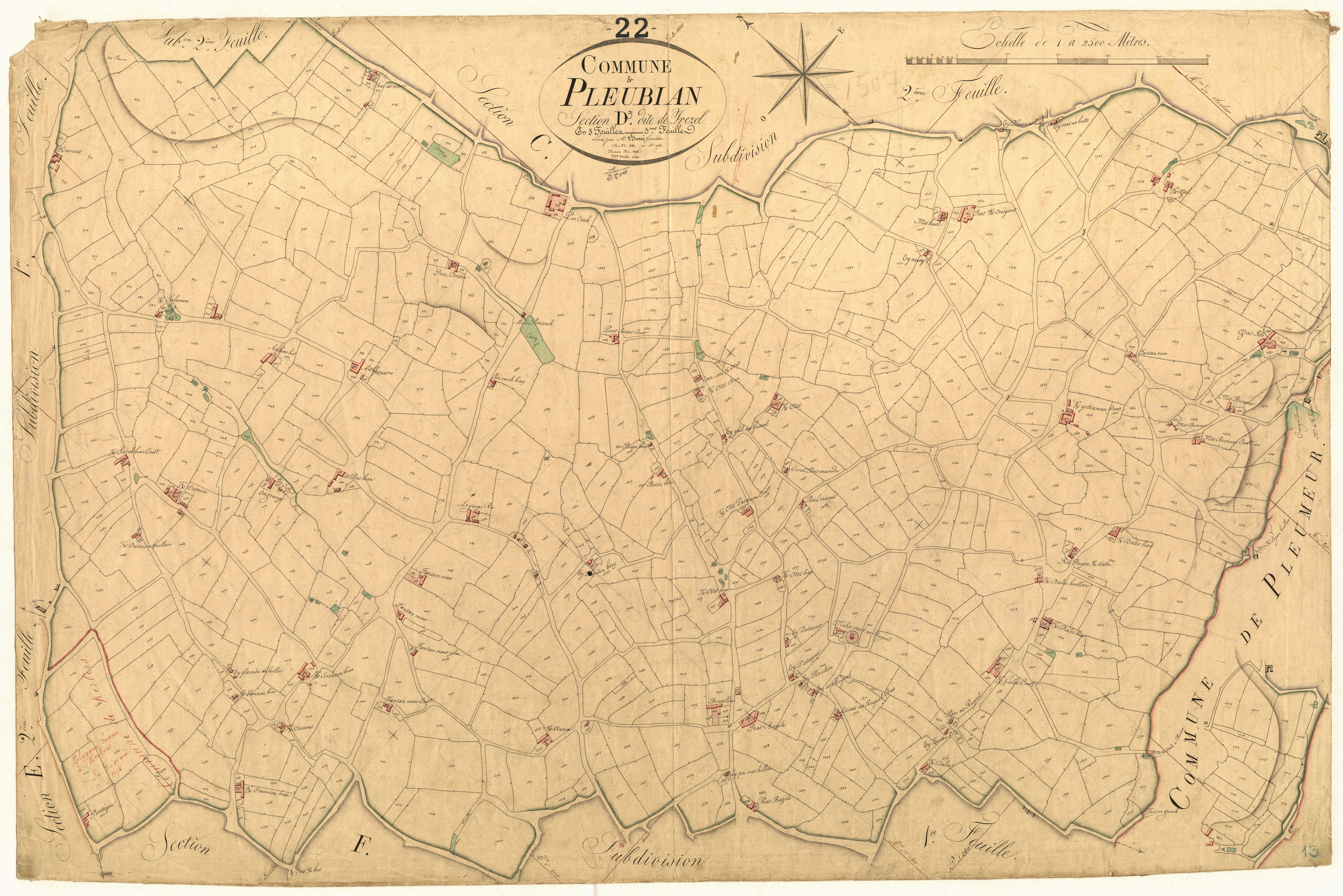 Pleubian - Section D, 3e feuille