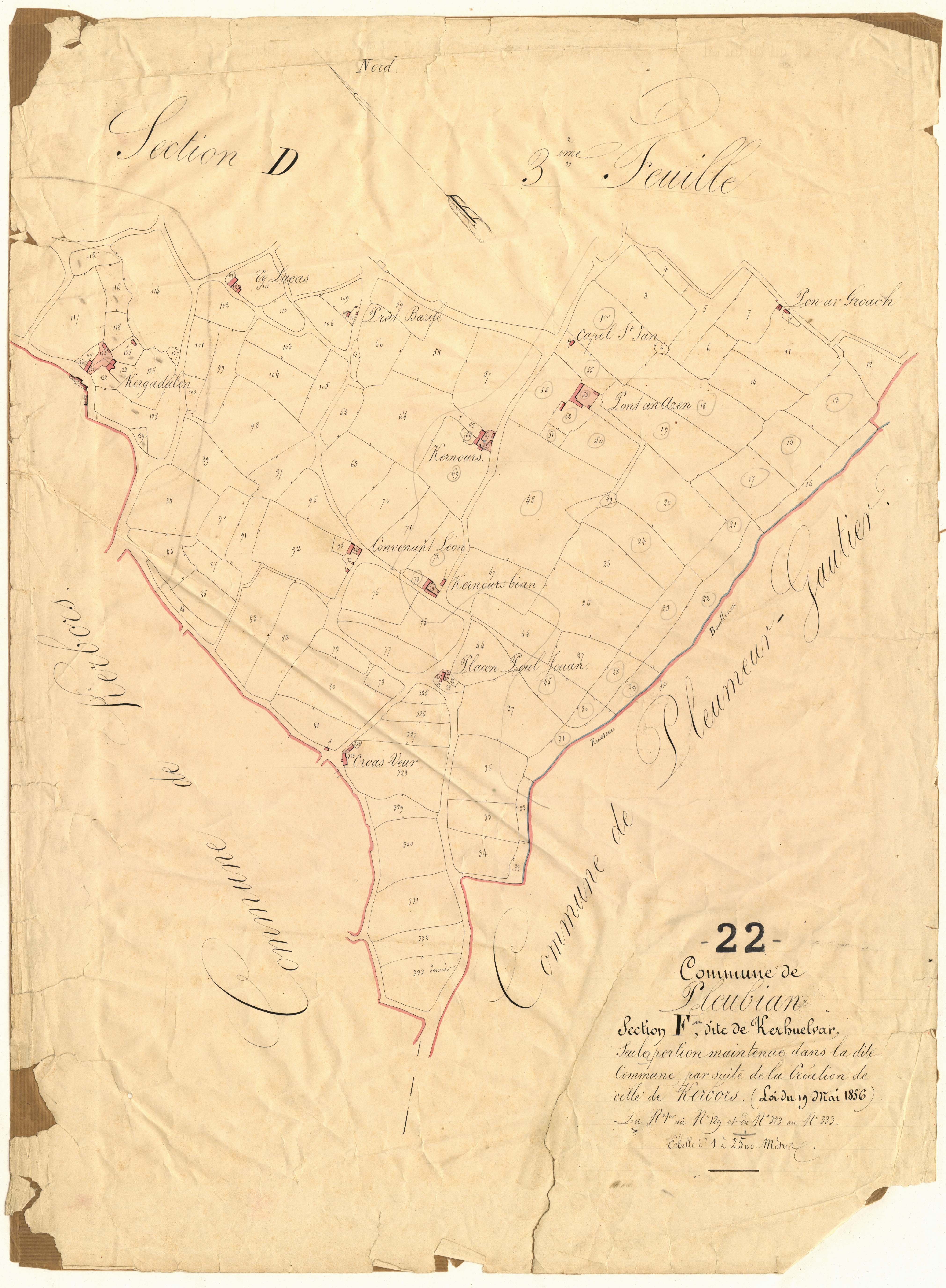 Pleubian - Section F, feuille unique