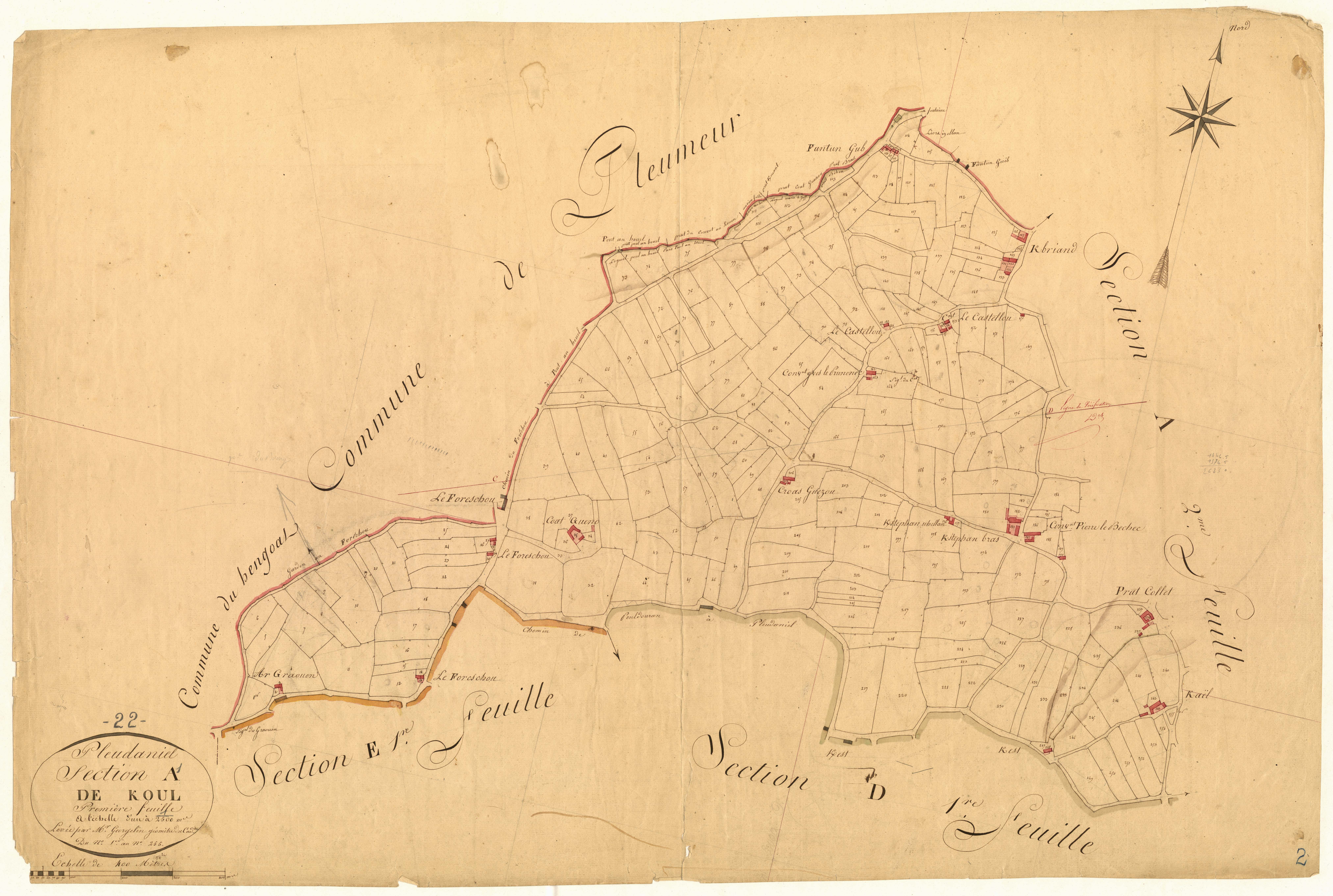 Pleudaniel - Section A, 1re feuille