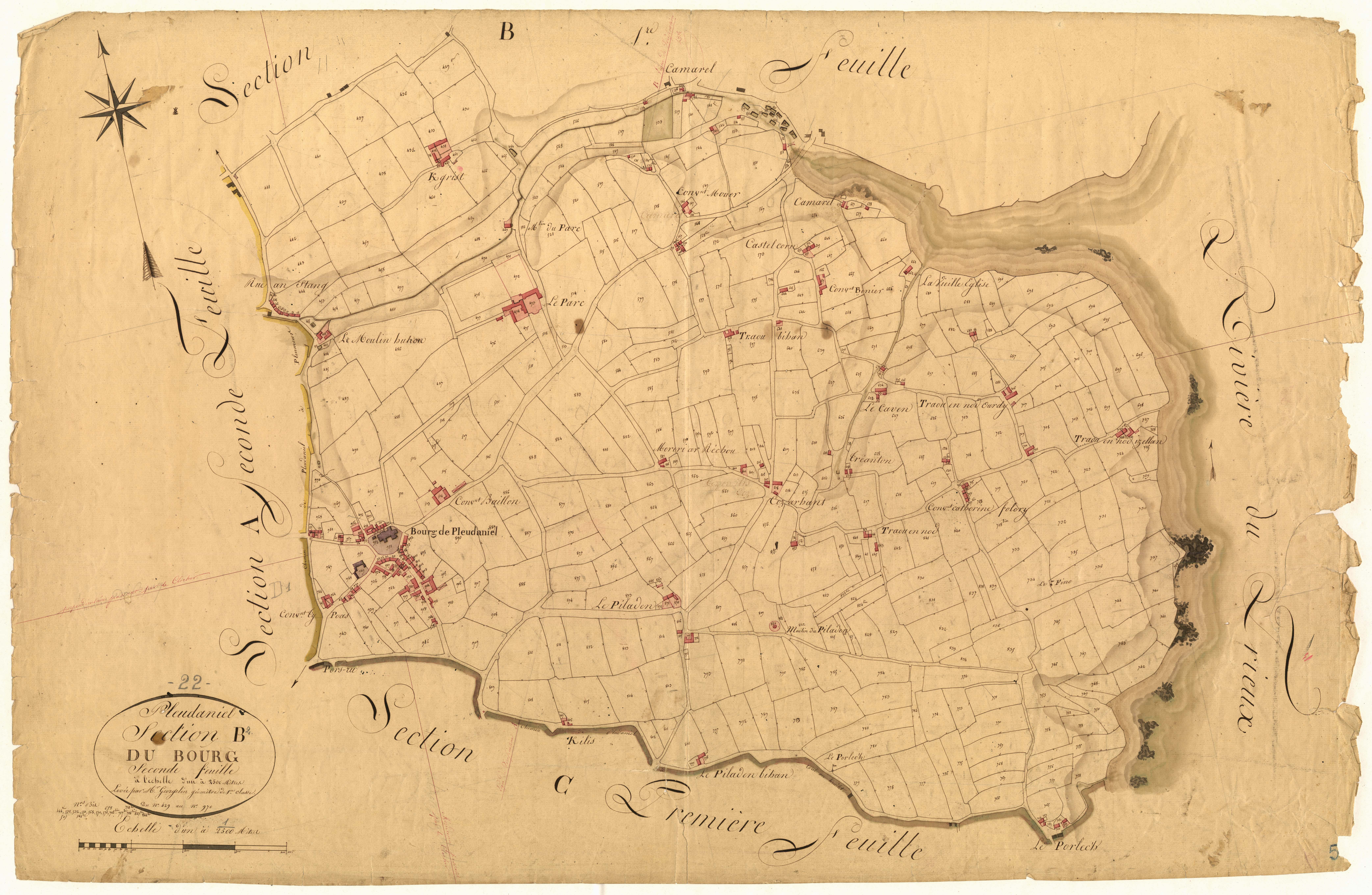 Pleudaniel - Section B, 2e feuille