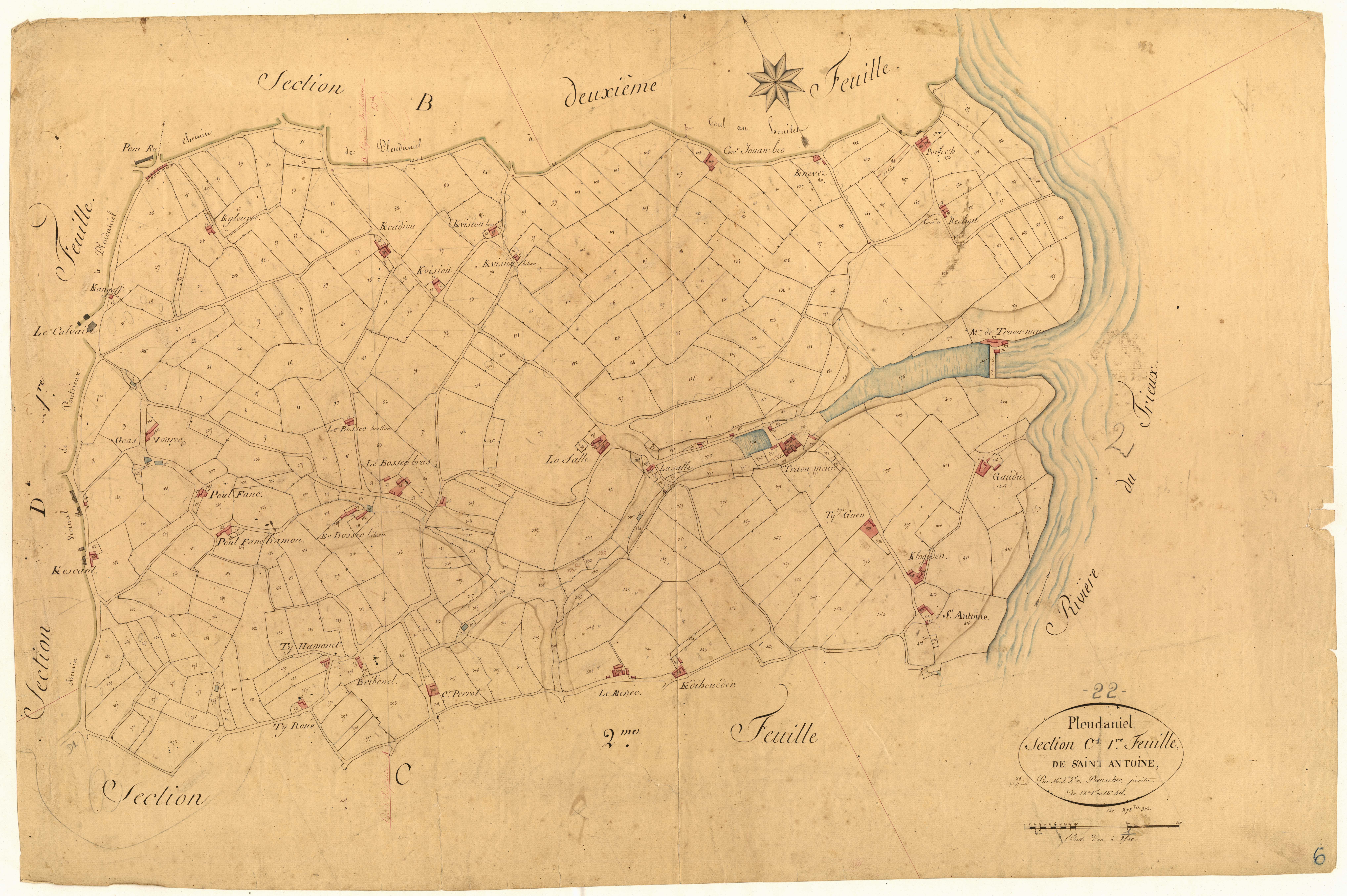 Pleudaniel - Section C, 1re feuille
