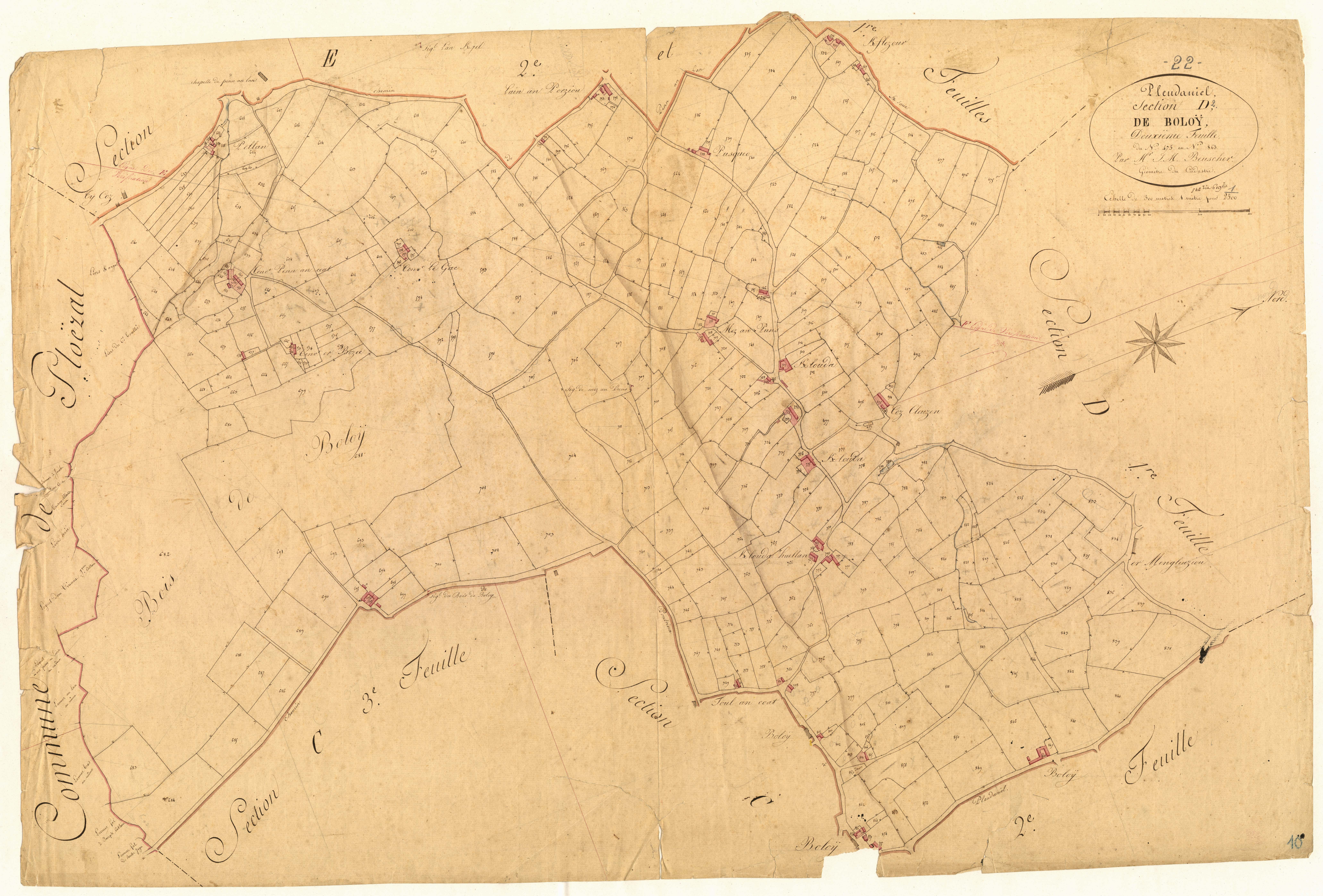 Pleudaniel - Section D, 2e feuille