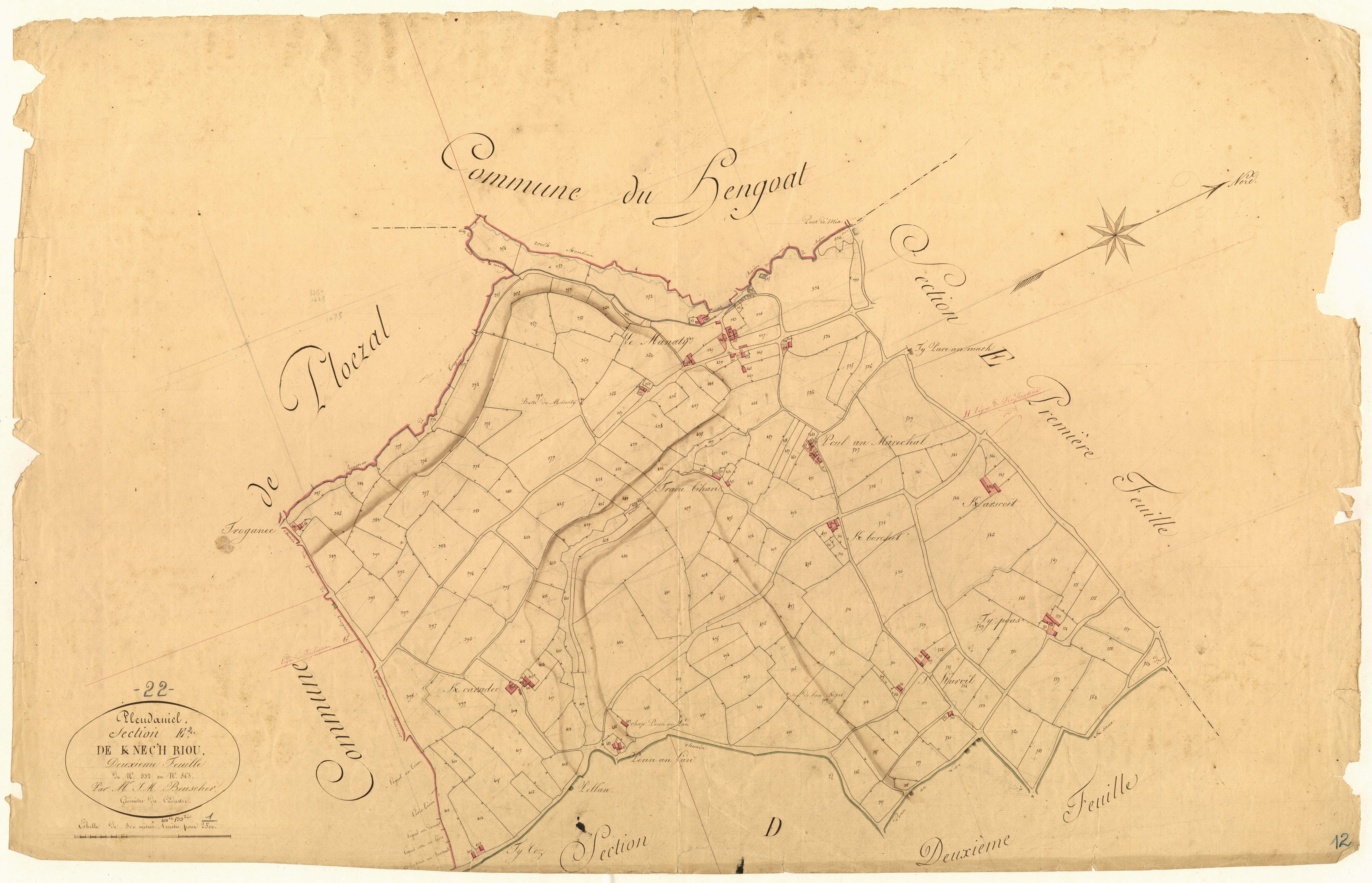 Pleudaniel - Section E, 2e feuille