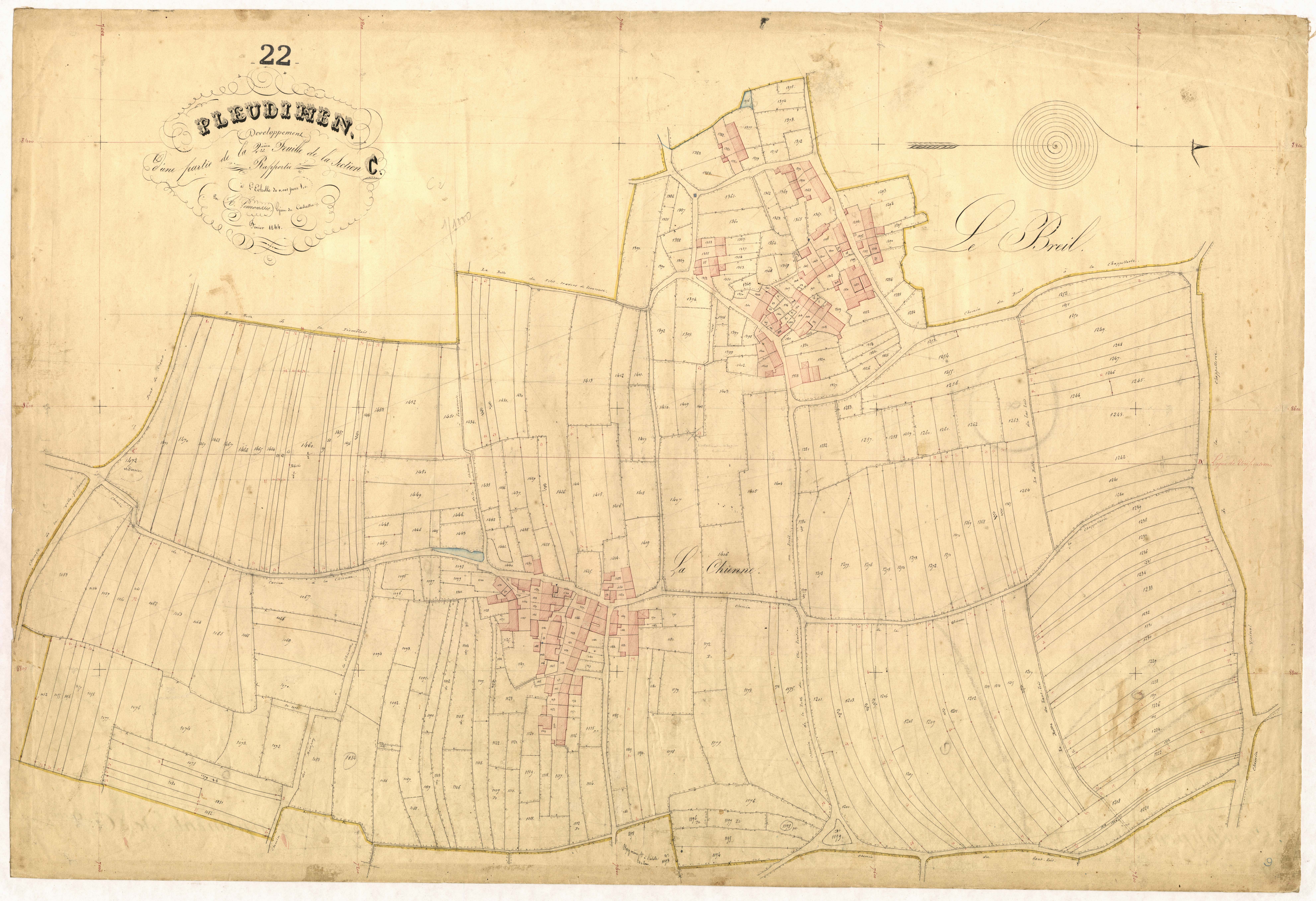 Pleudihen-sur-Rance - Section C, Développement de la 2e feuille