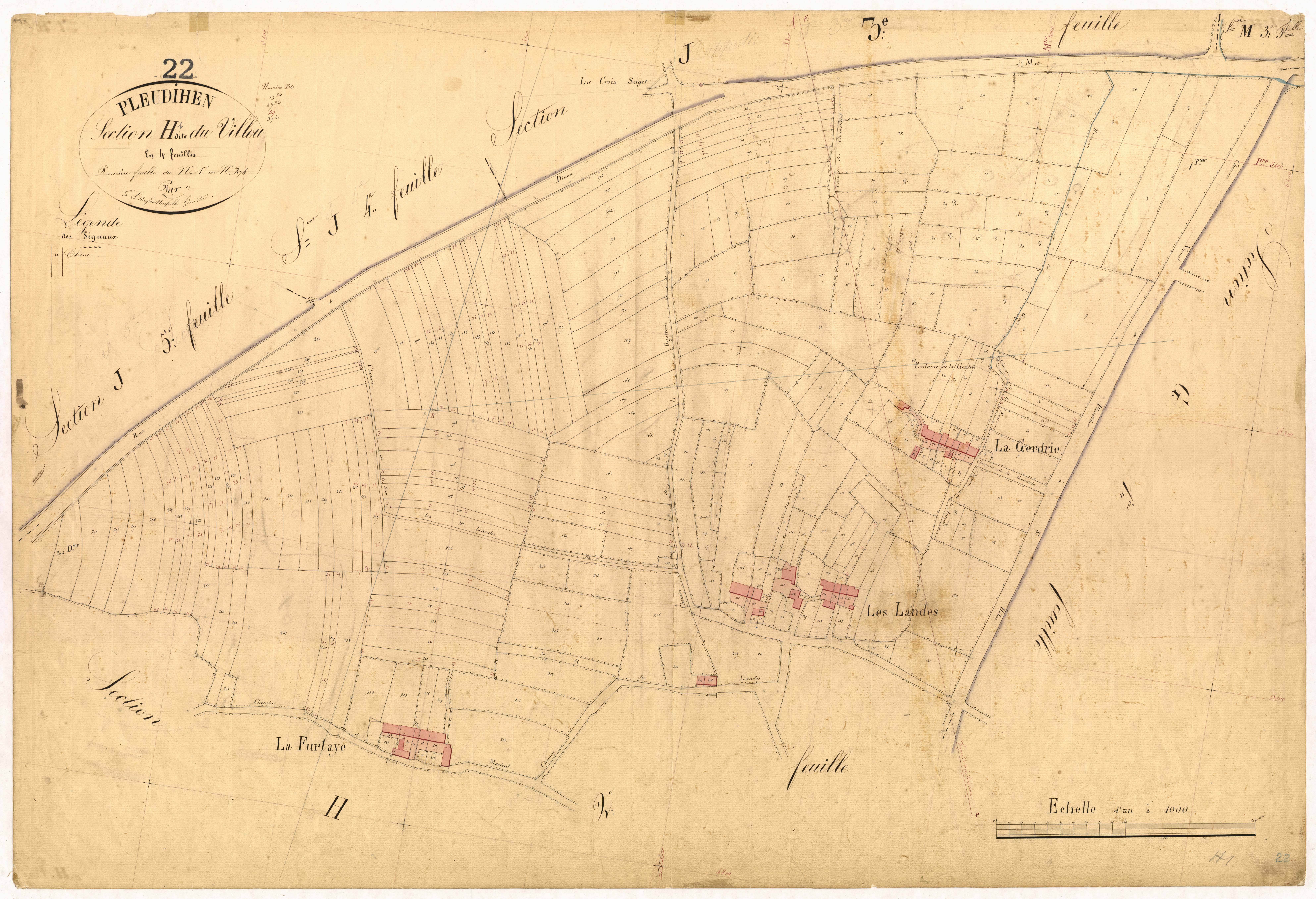 Pleudihen-sur-Rance - Section H, 1re feuille