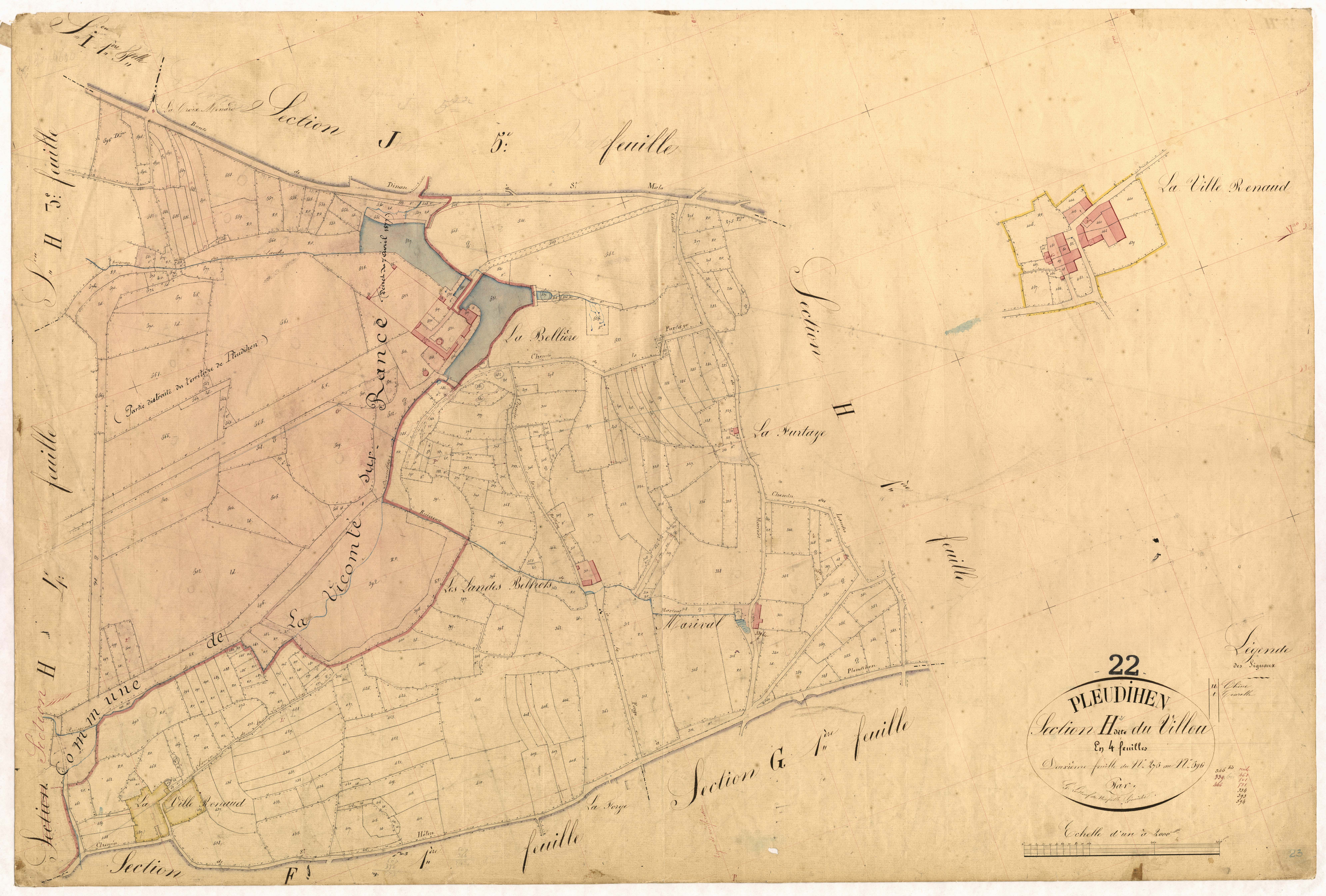 Pleudihen-sur-Rance - Section H, 2e feuille