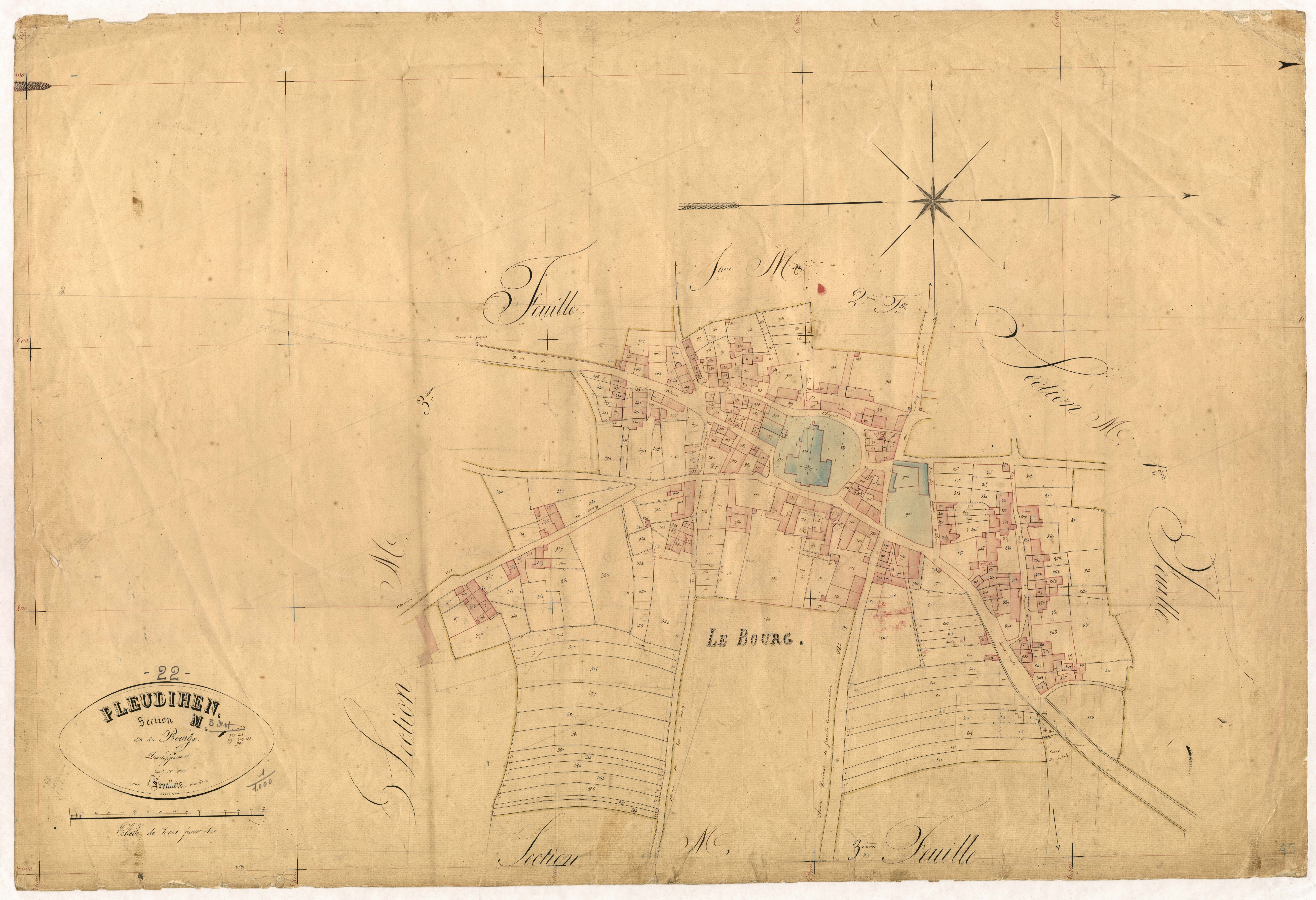 Pleudihen-sur-Rance - Section M, 3e feuille : développement