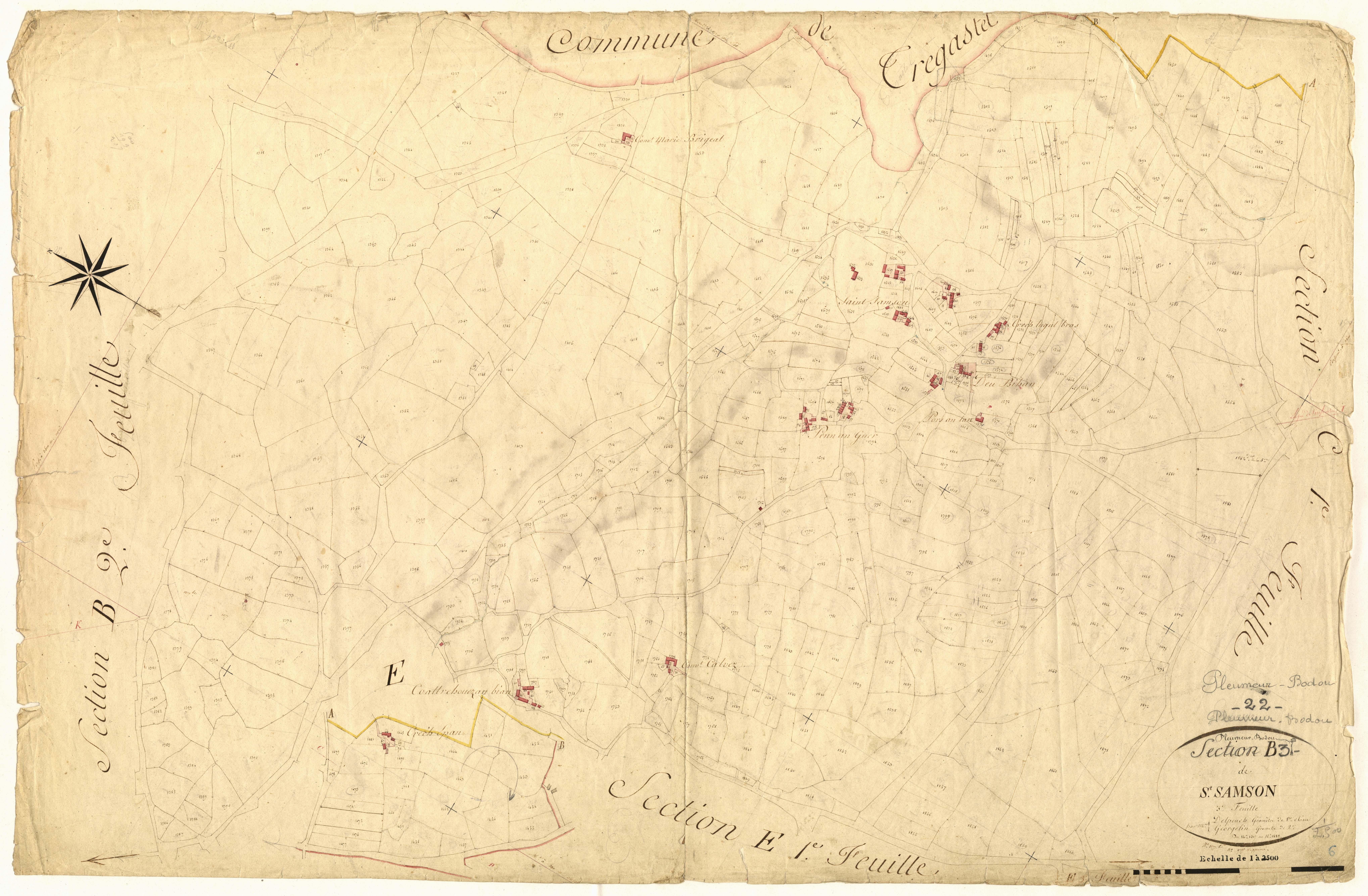 Pleumeur-Bodou - Section B, 3e feuille