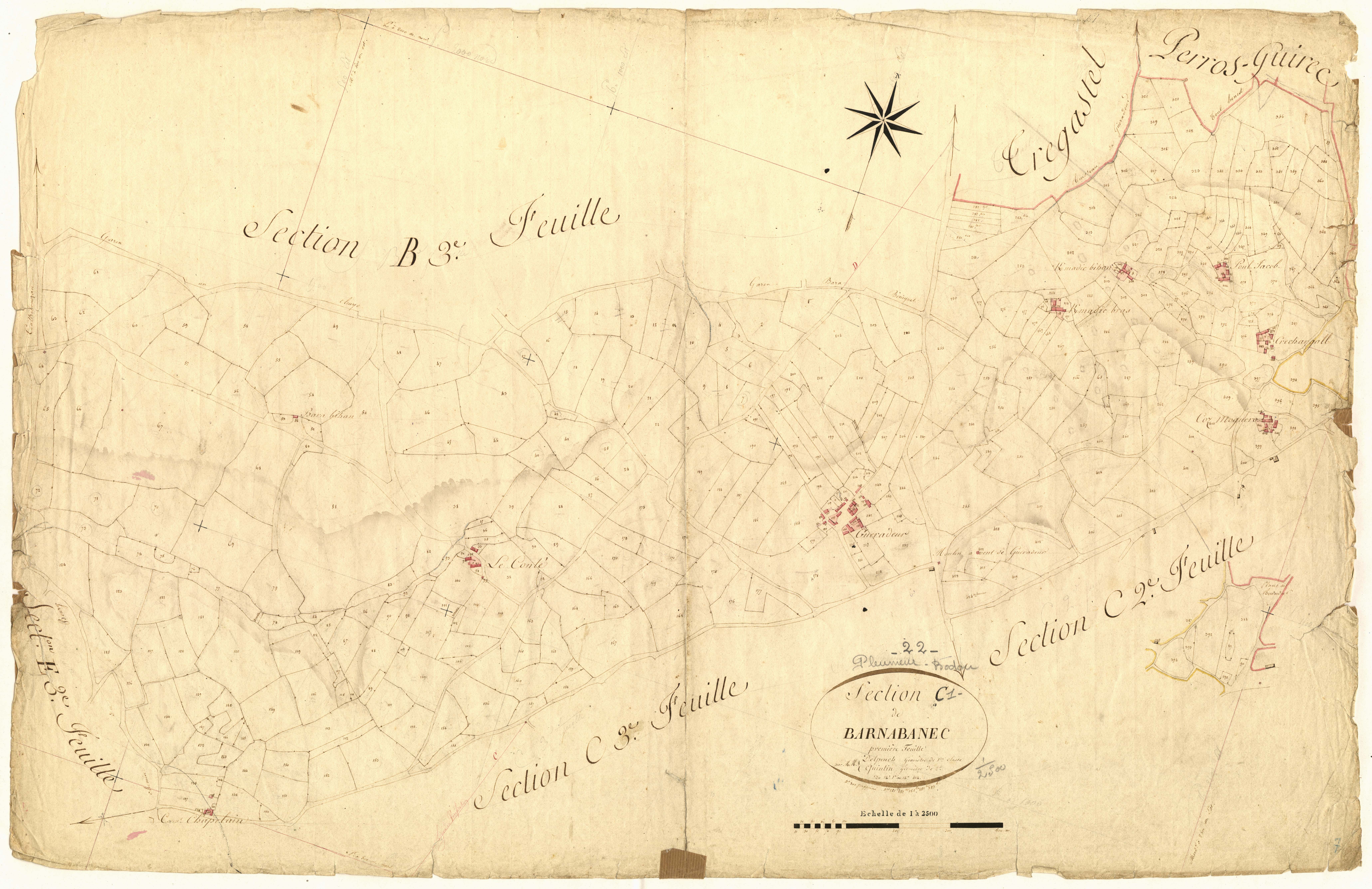 Pleumeur-Bodou - Section C, 1re feuille
