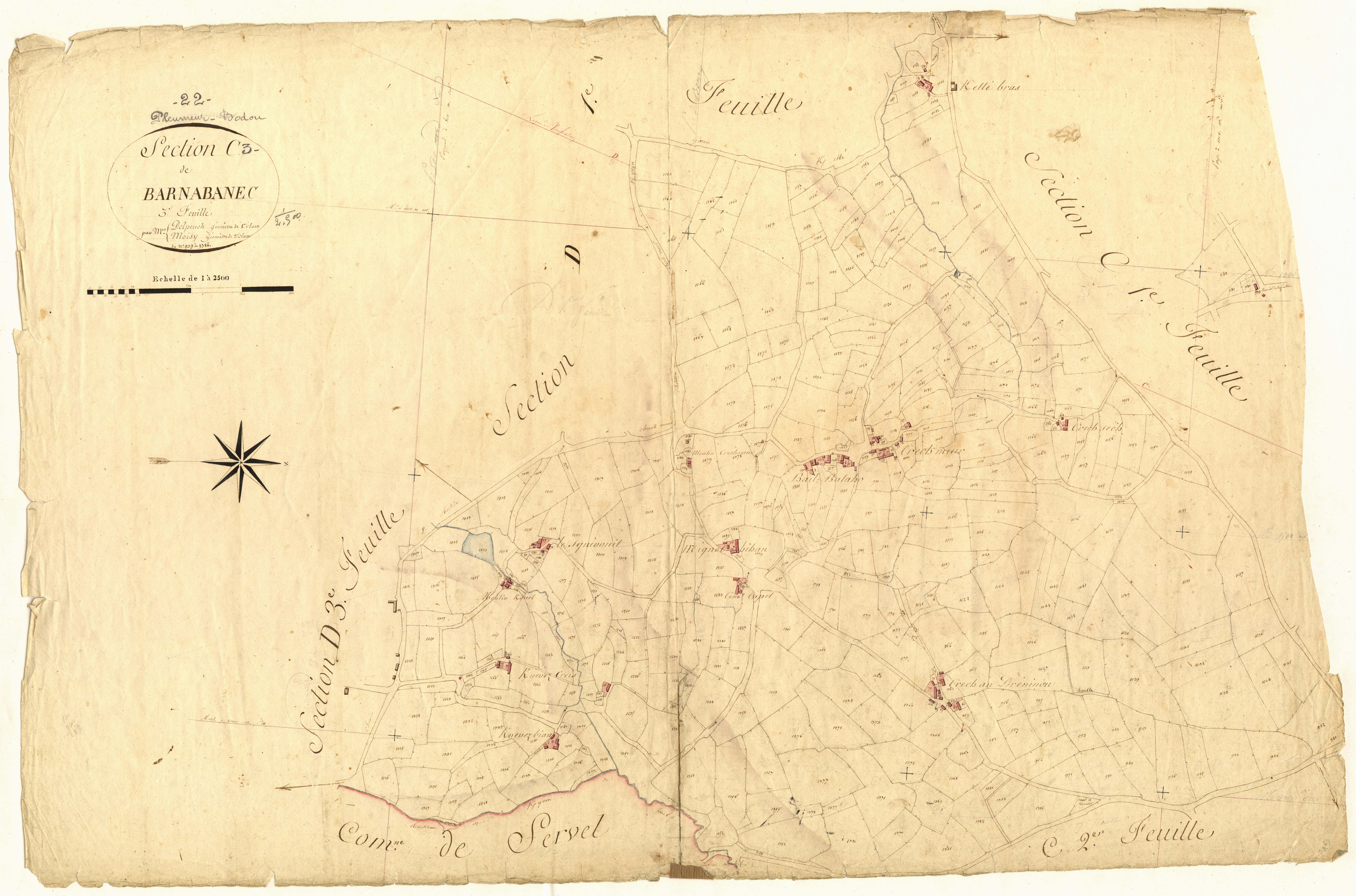 Pleumeur-Bodou - Section C, 3e feuille