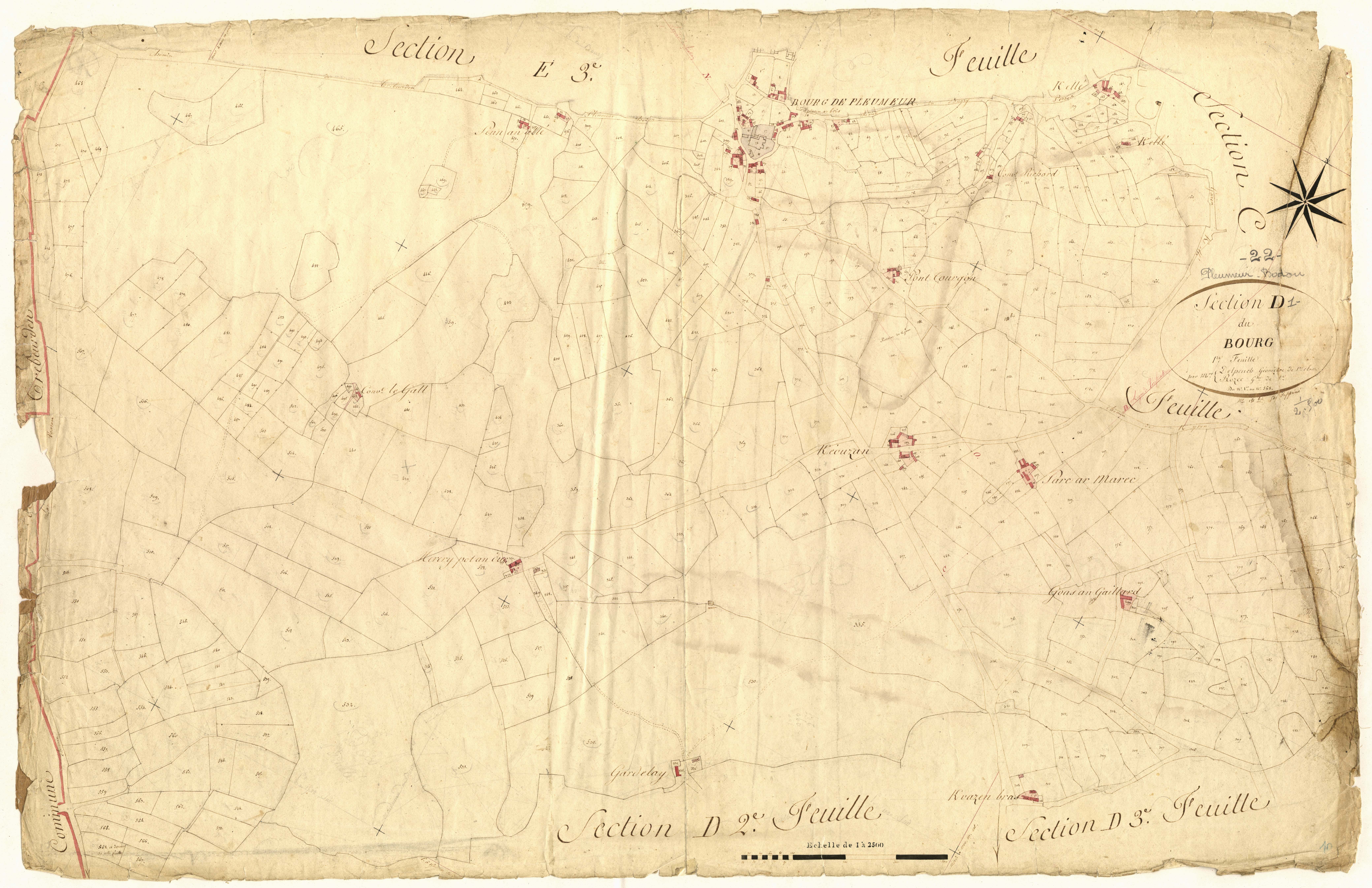 Pleumeur-Bodou - Section D, 1re feuille