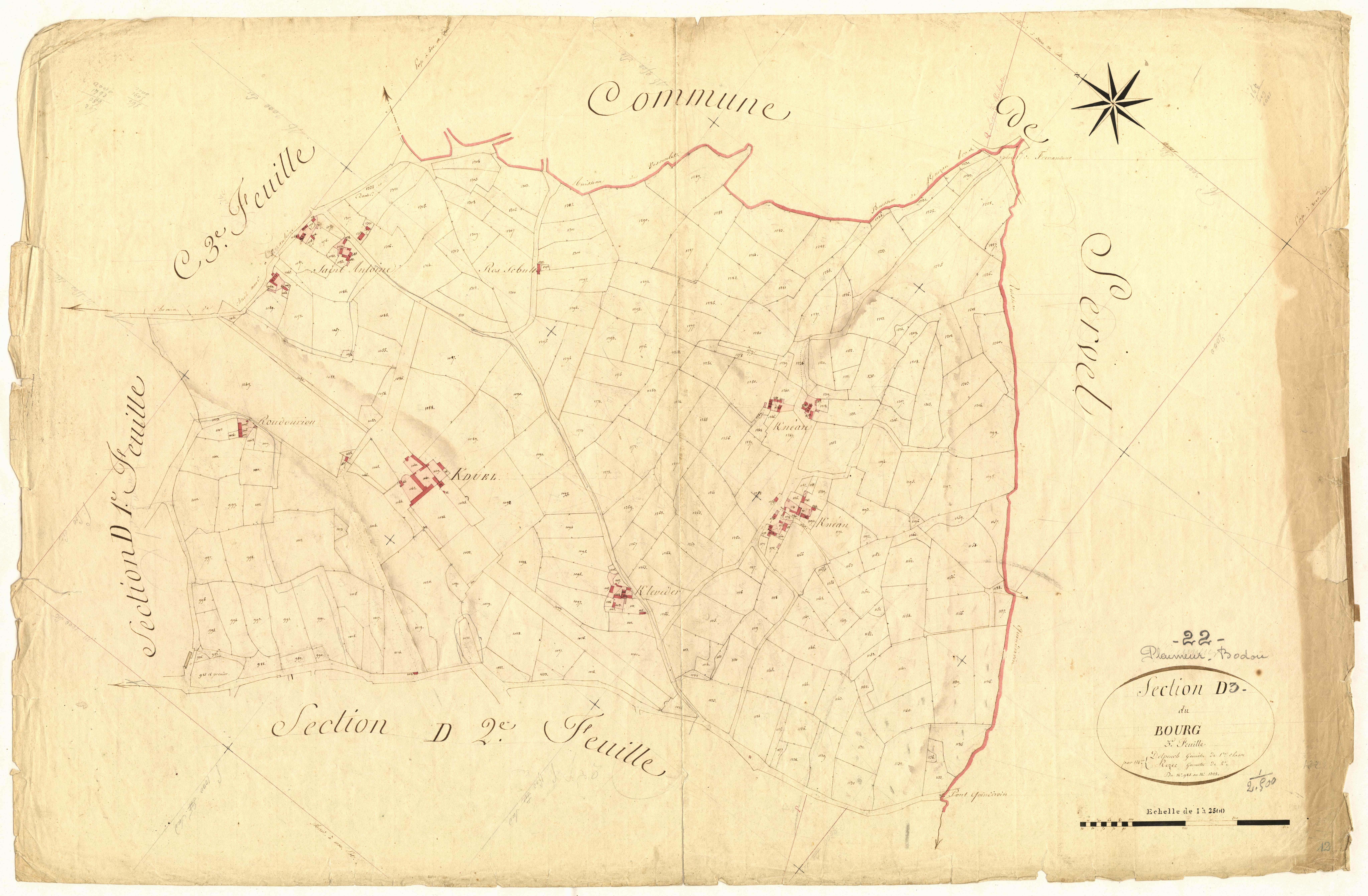 Pleumeur-Bodou - Section D, 3e feuille
