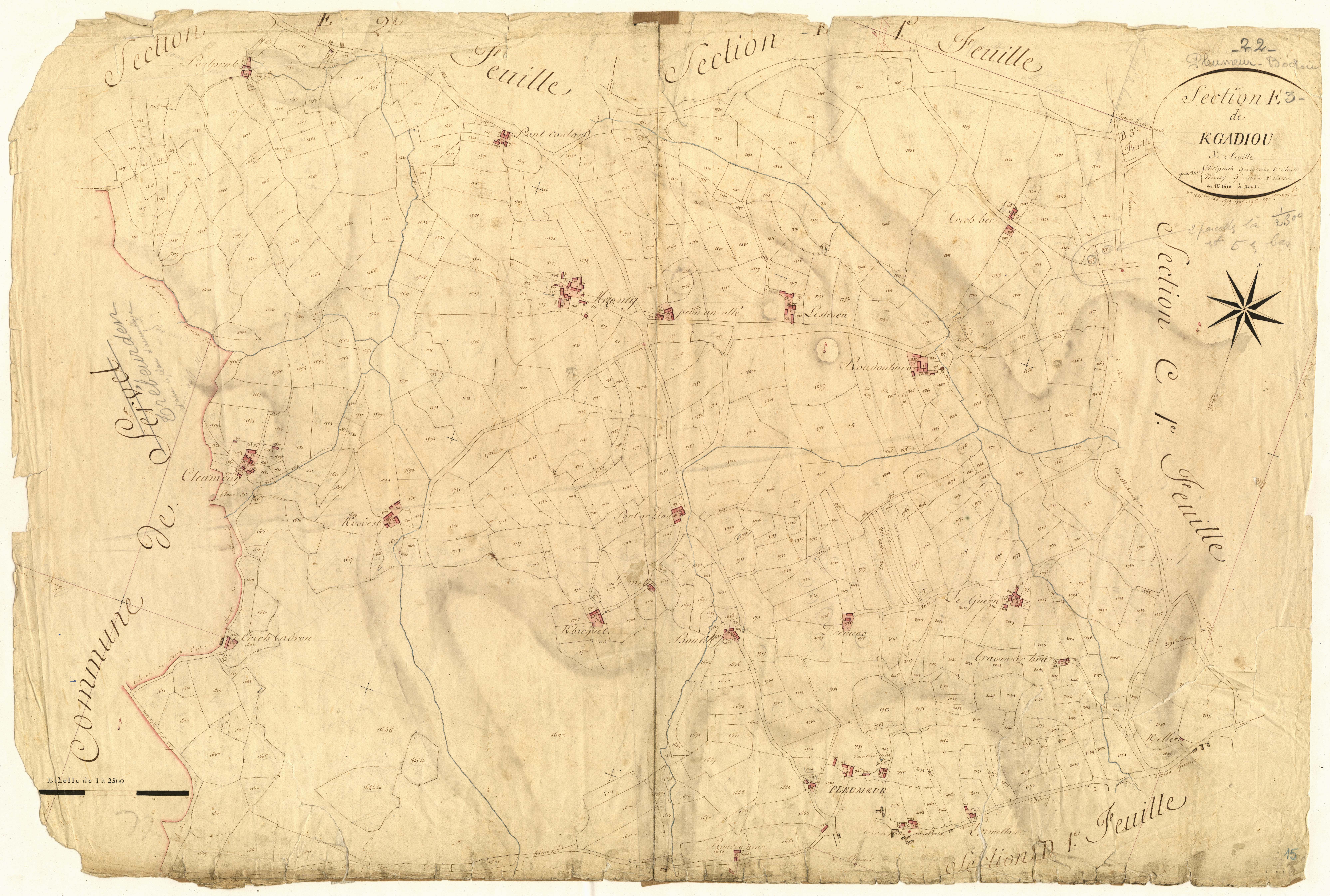 Pleumeur-Bodou - Section E, 3e feuille