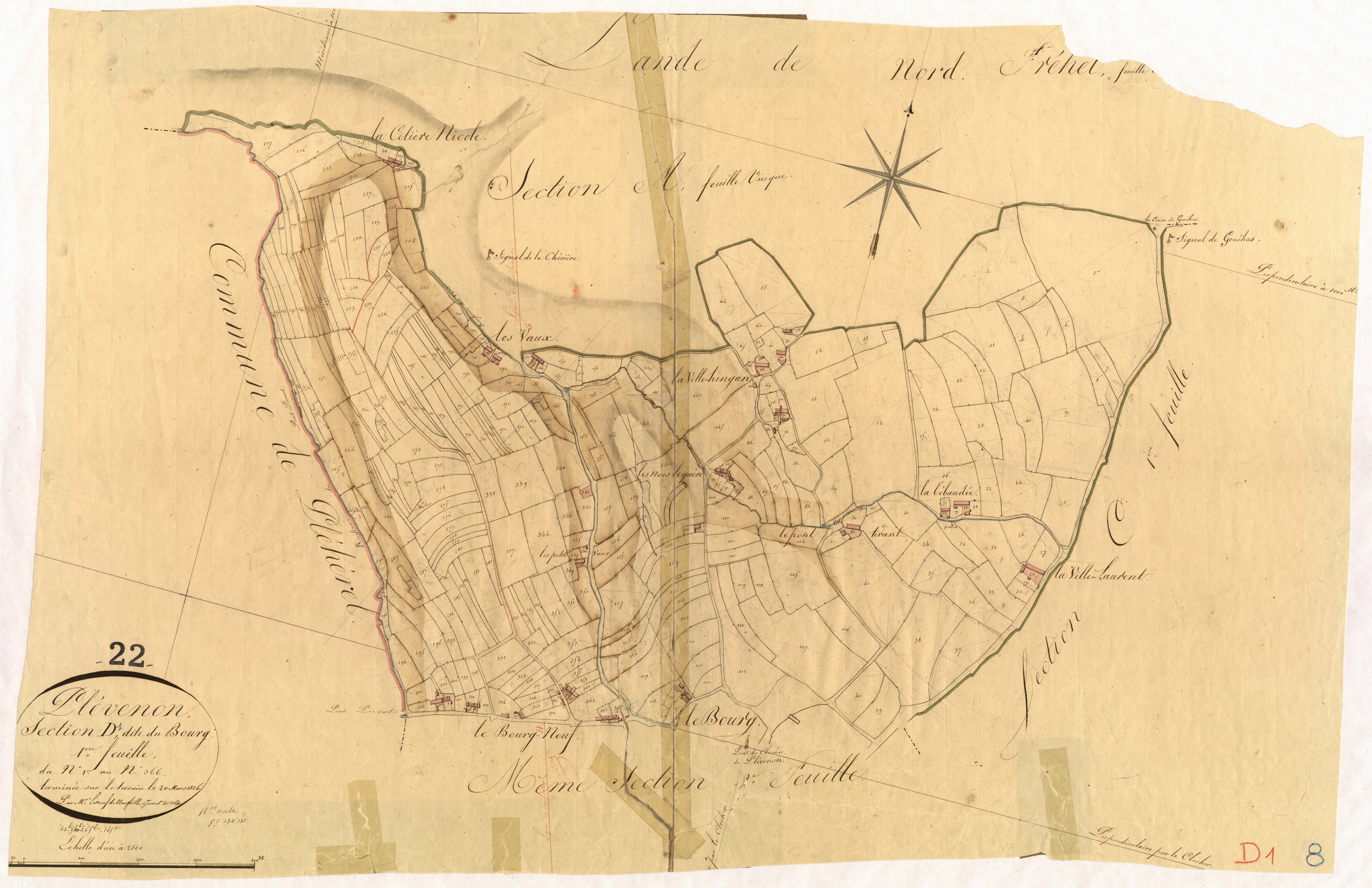 Plévenon - Section D, 1re feuille